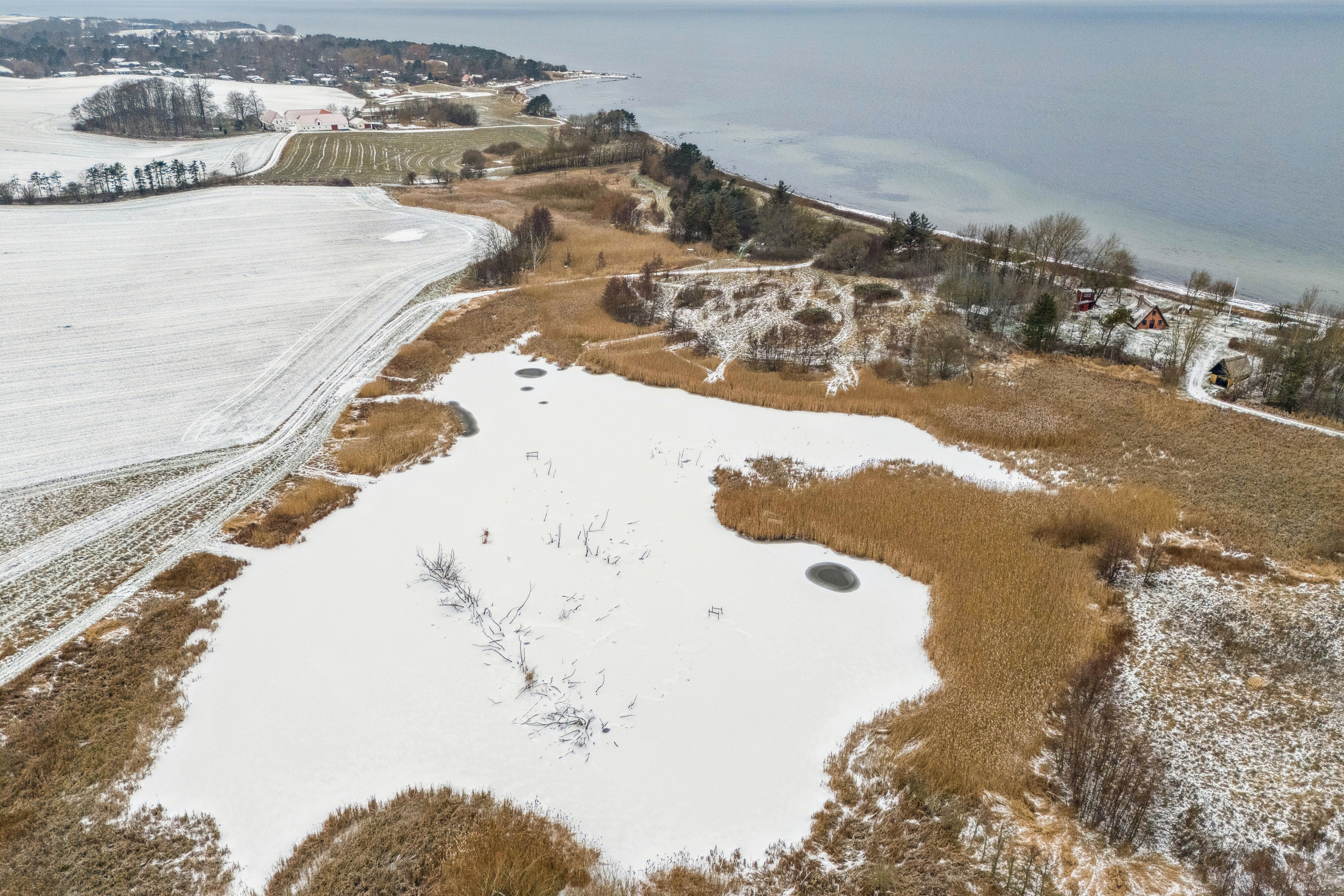 Fremhævet luftfoto billede i fuldskærmstilstand. Billede af Lillesøvej 160, 4400 Kalundborg