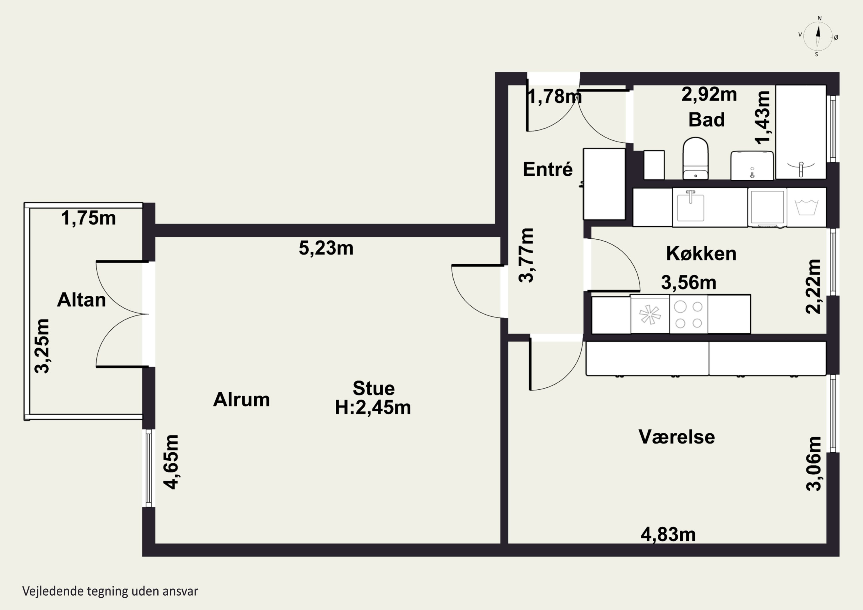 Plantegninger billede af Voldumvej 65, 1. tv., 2610 Rødovre