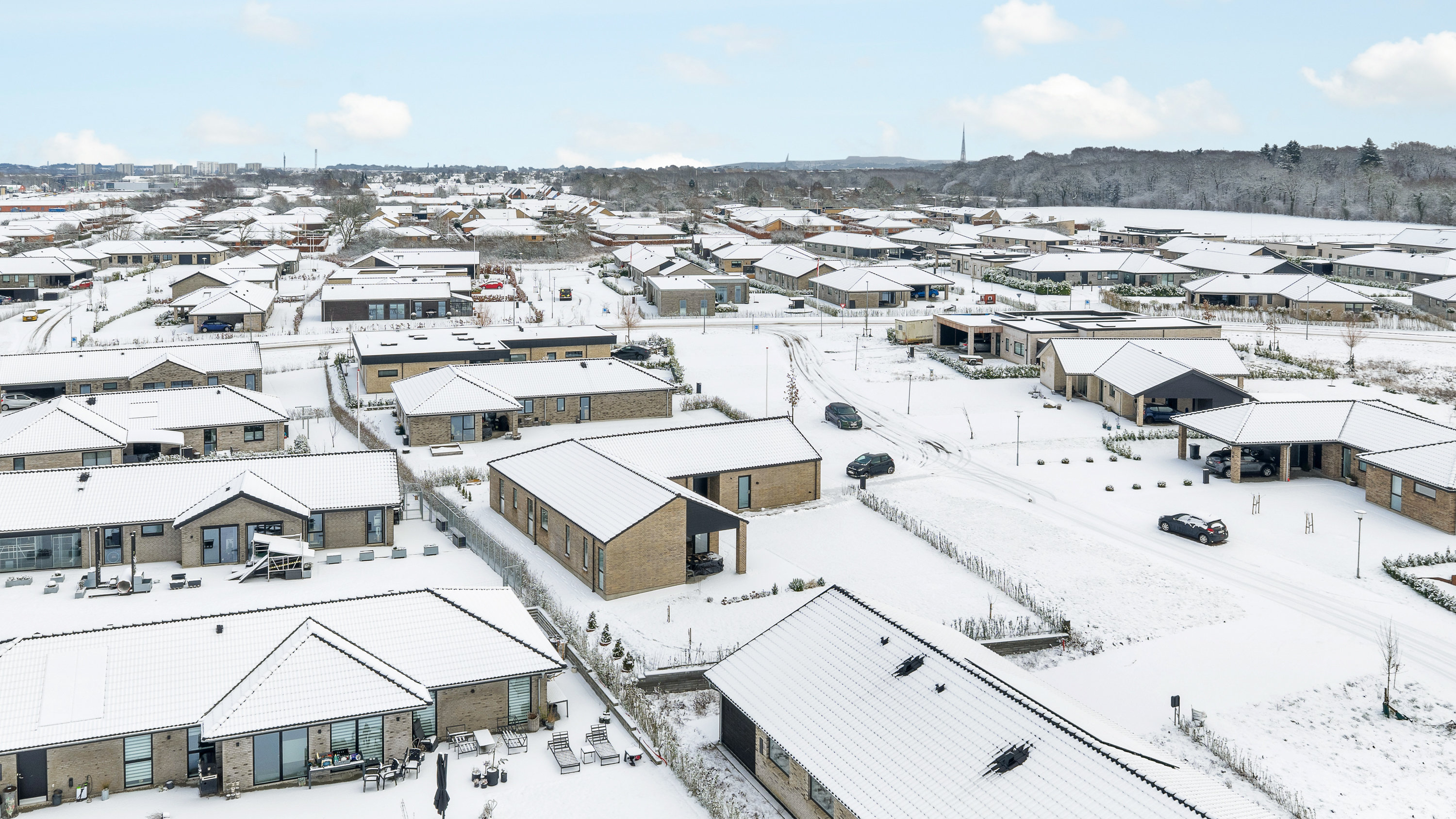 Miniaturebillede 1: luftfoto. Billede af Fuglsang Allé 90, 7000 Fredericia