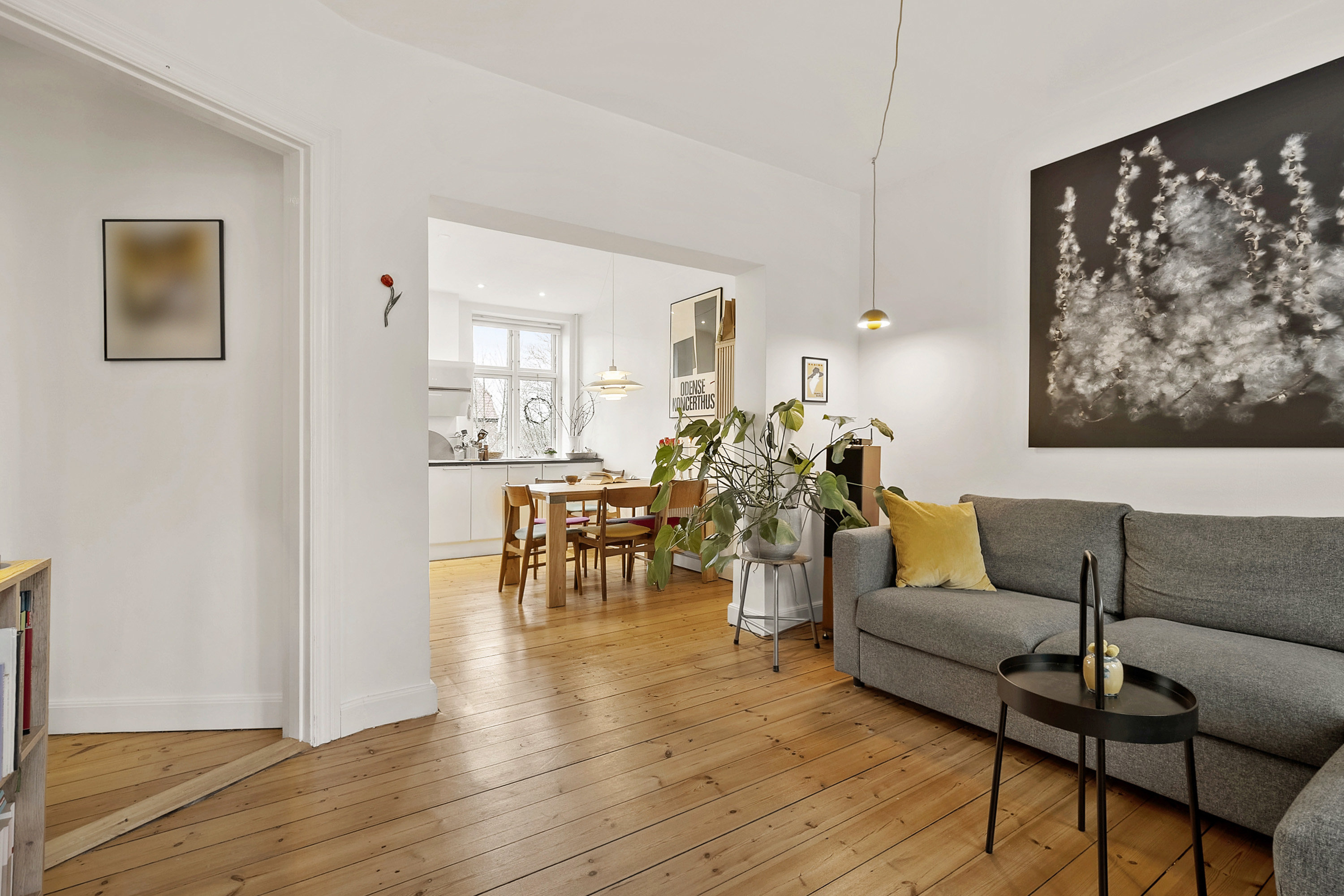 Fremhævet stue billede i fuldskærmstilstand. Billede af Østervænget 3, 1., 5000 Odense C