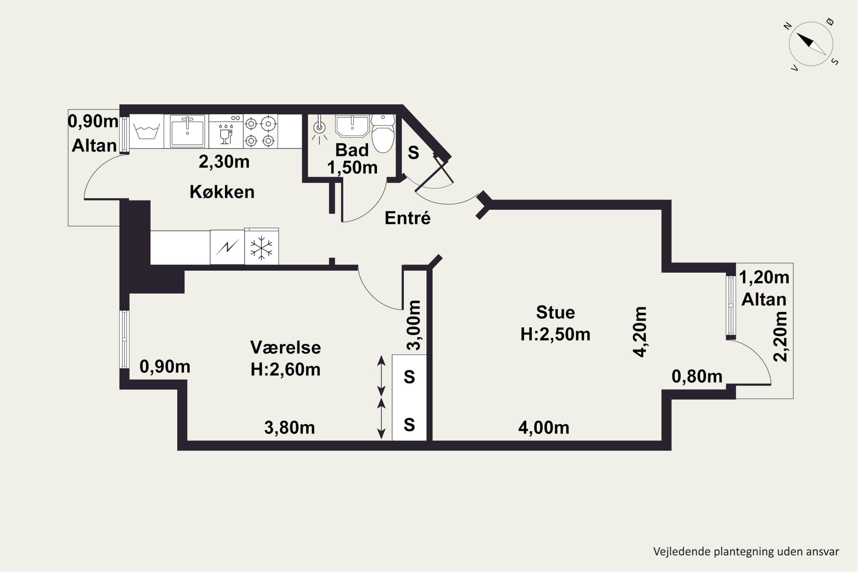 Plantegninger billede af Nordfeldvej 18, 3. tv., 2700 Brønshøj