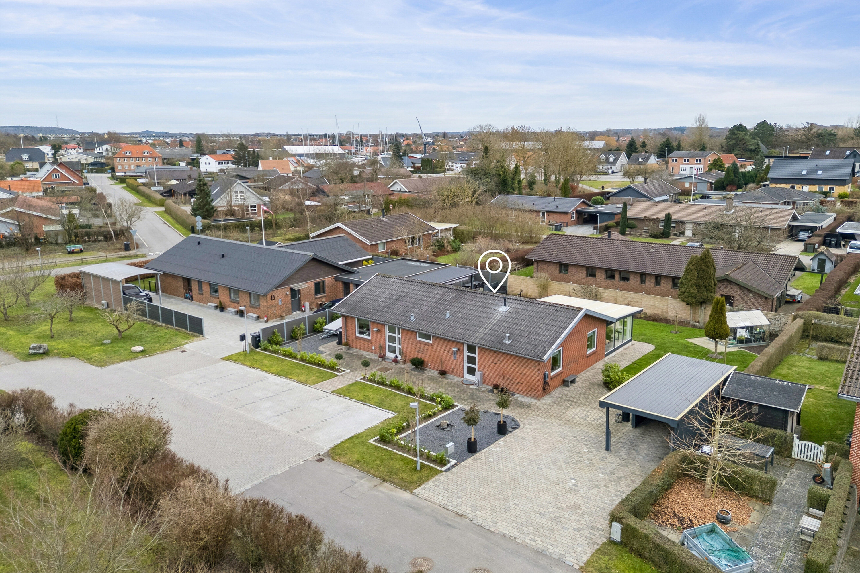 Miniaturebillede 1: luftfoto. Billede af Sandageren 44, 4700 Næstved