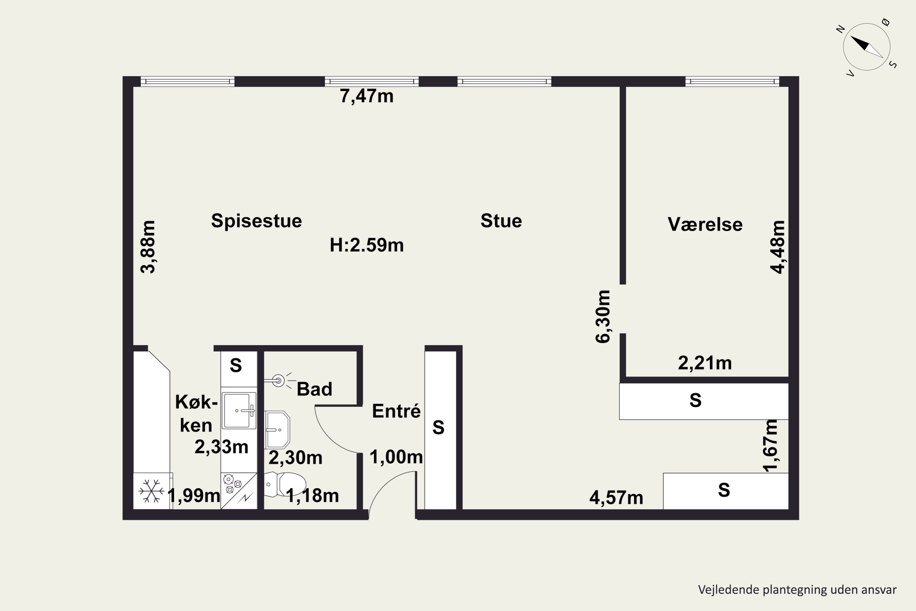 Plantegninger billede af Sandmarksbo 1, 1. 111., 4600 Køge