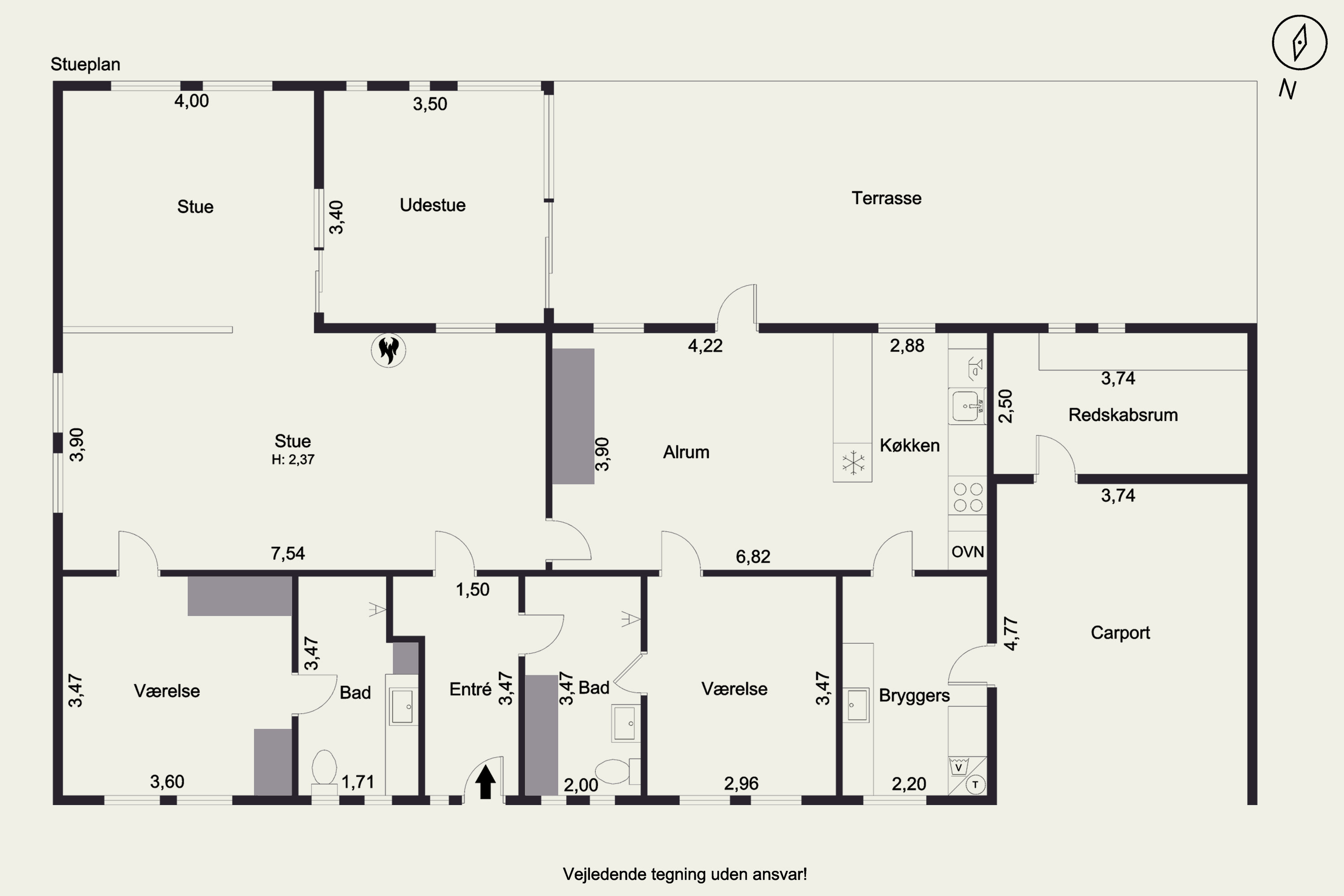 Plantegninger billede af Skolebakken 6, Roerslev, 5450 Otterup