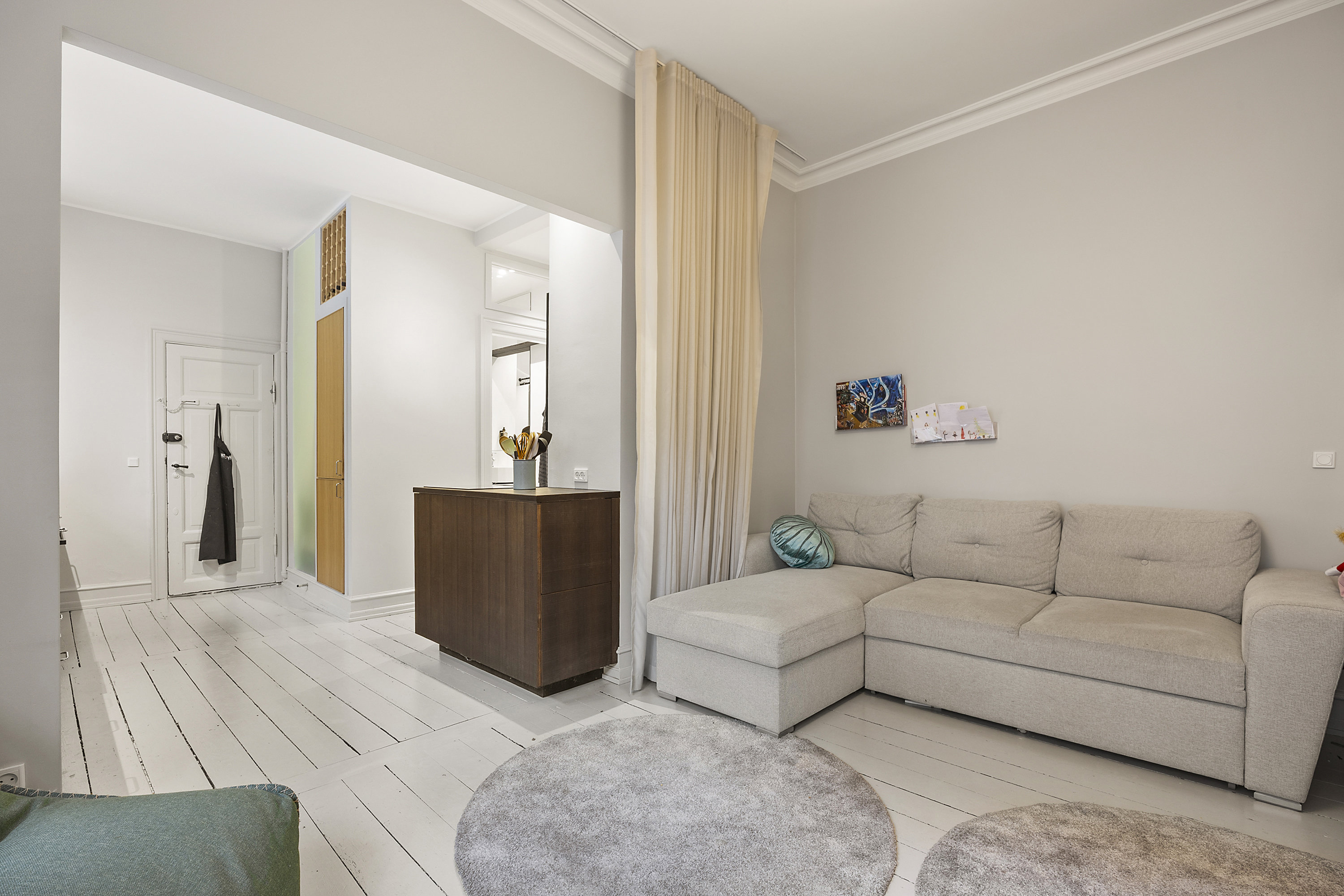 Fremhævet gang billede i fuldskærmstilstand. Billede af N.J. Fjords Alle 4, st.., 1957 Frederiksberg C