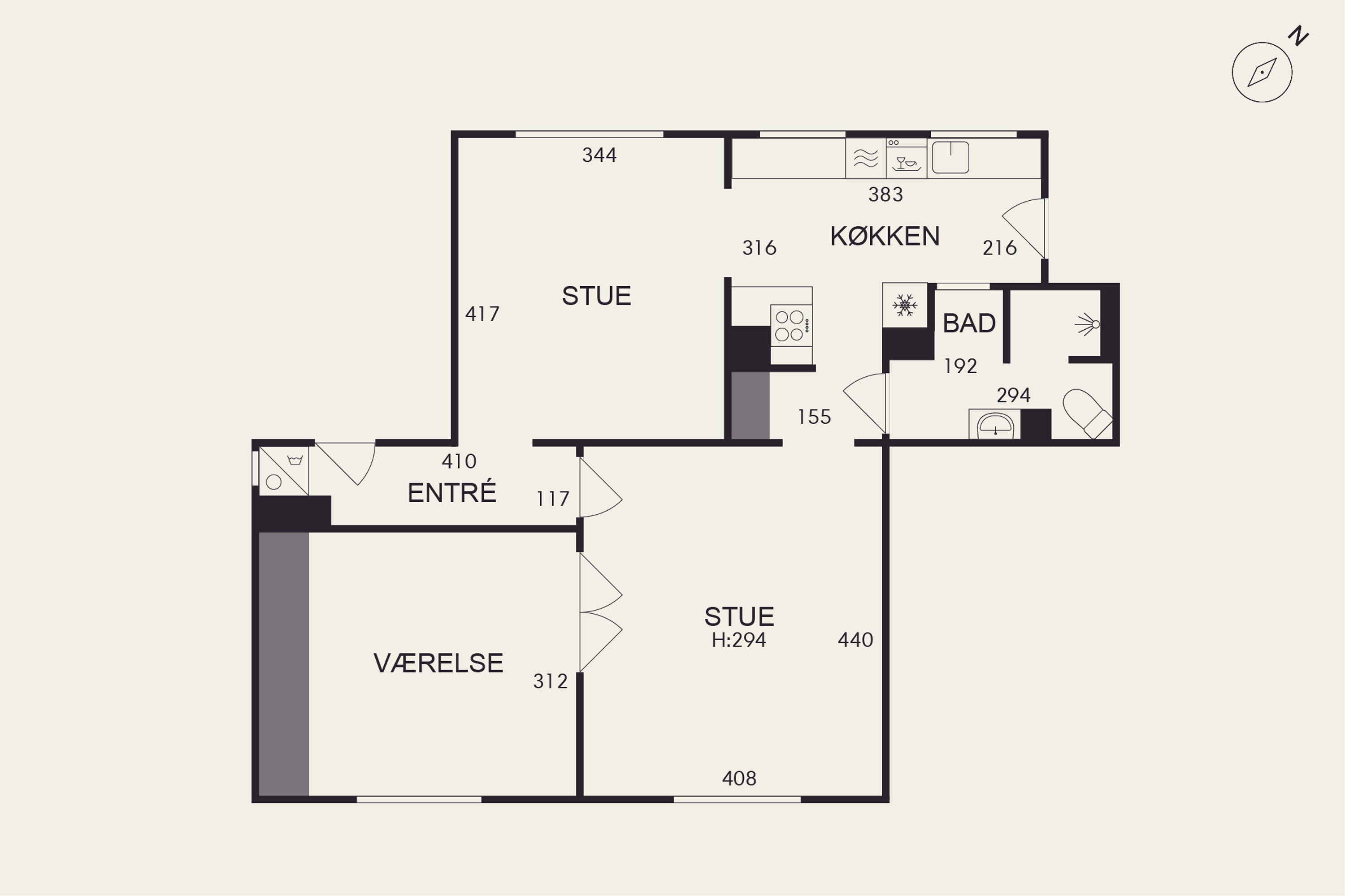 Plantegninger billede af N.J. Fjords Alle 4, st.., 1957 Frederiksberg C