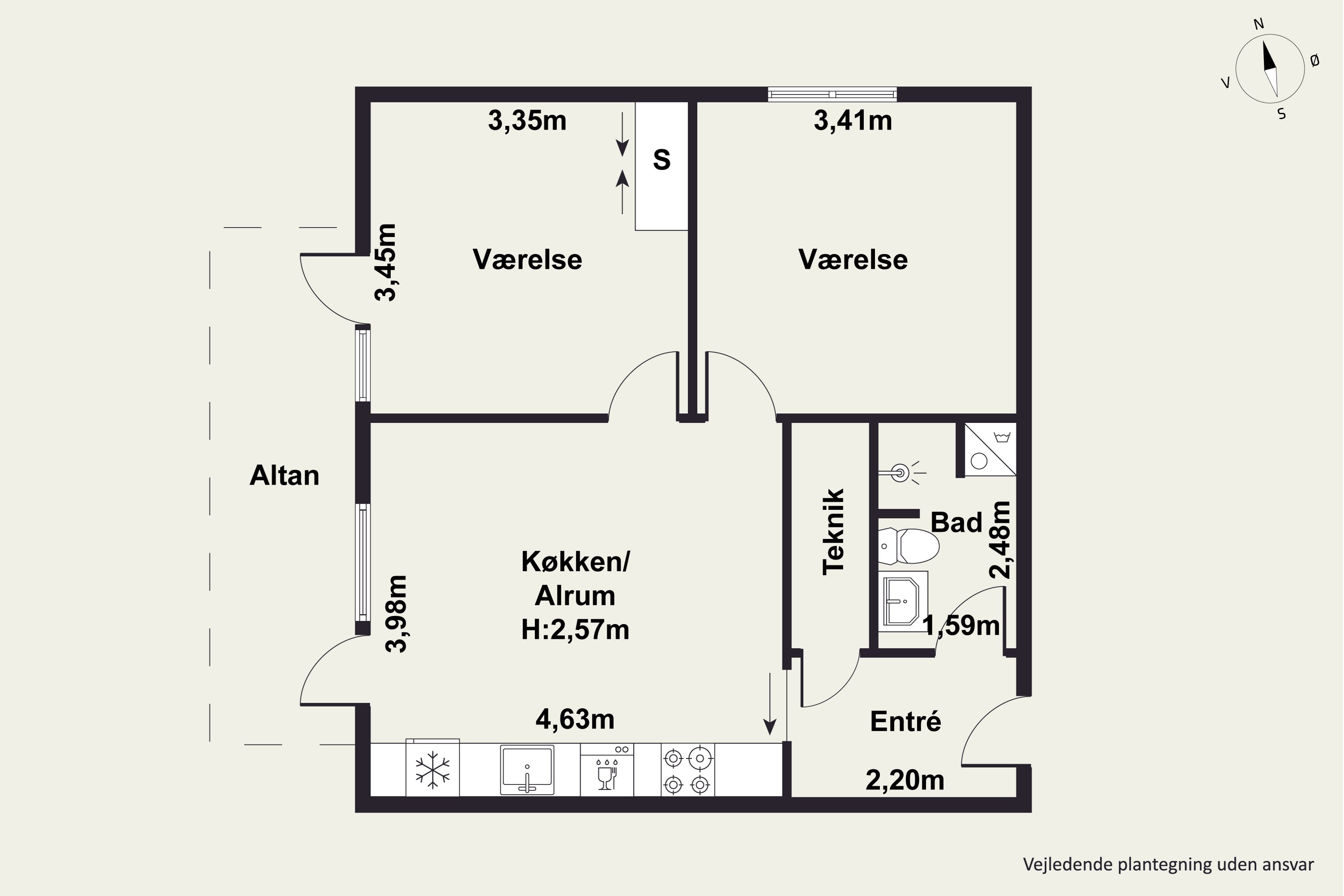 Plantegninger billede af Åhusene 11, 5. 1., 8000 Aarhus C