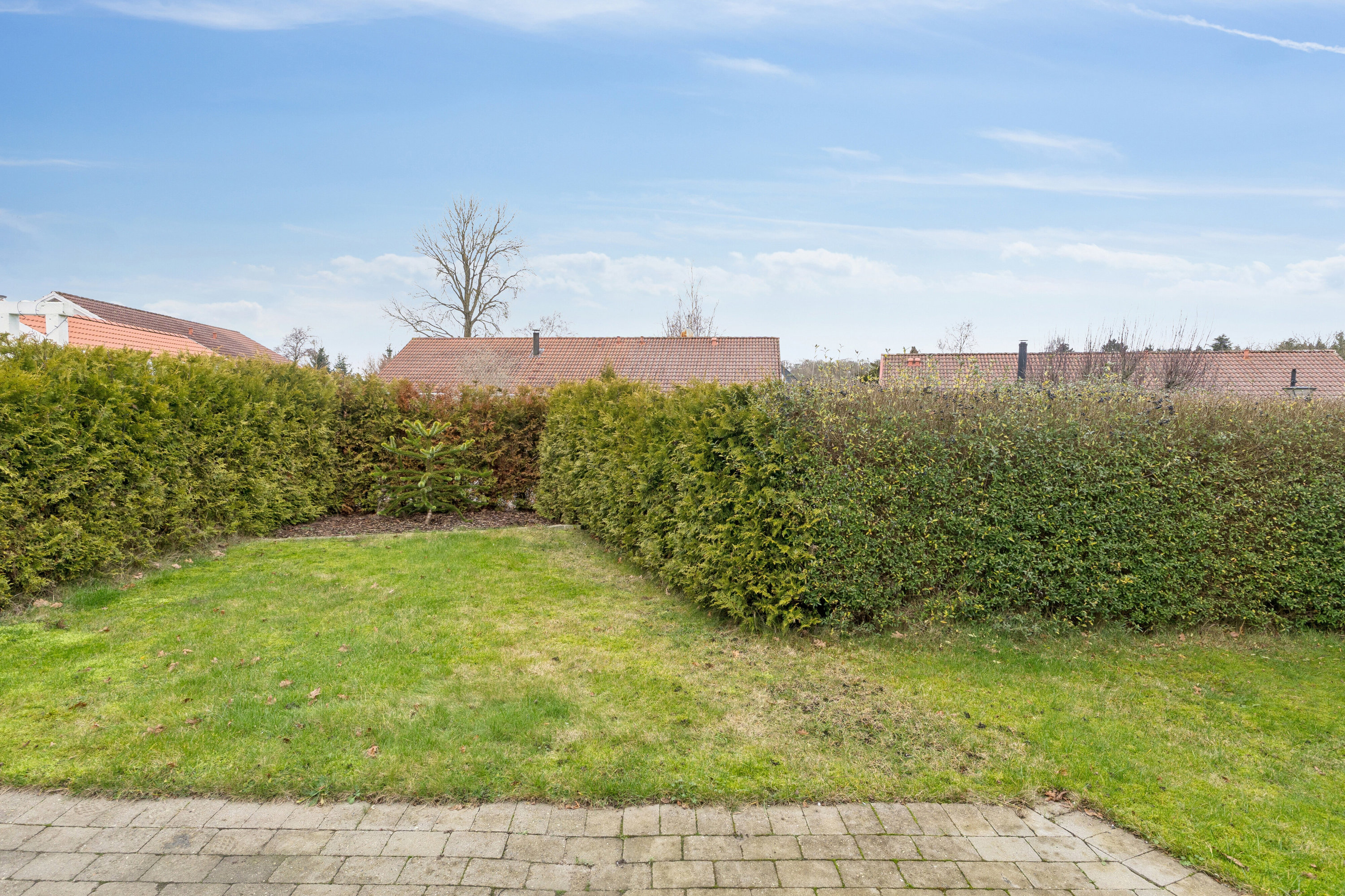 Fremhævet set fra haven billede i fuldskærmstilstand. Billede af Ternesøparken 39, Terslev, 4690 Haslev