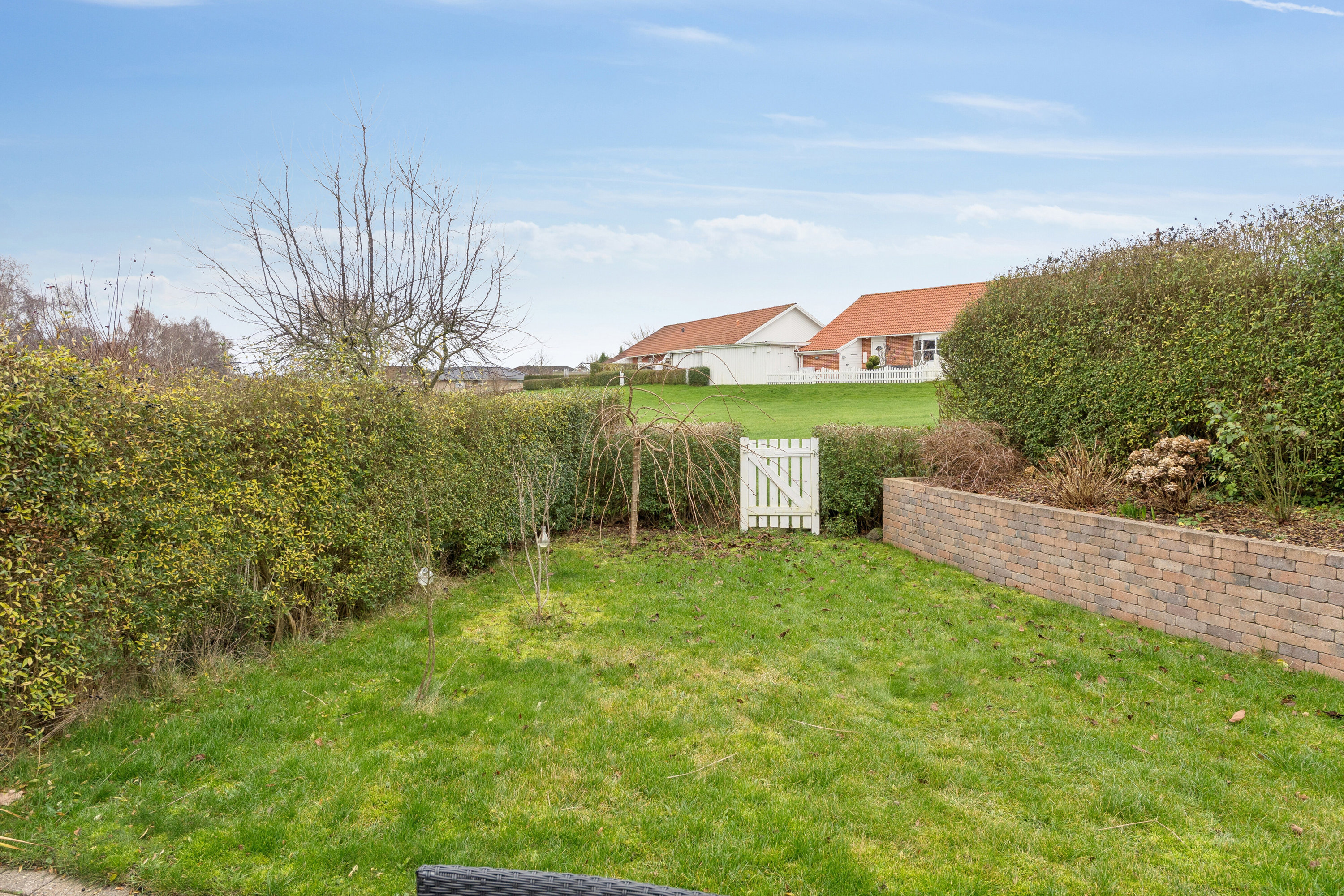 Fremhævet set fra haven billede i fuldskærmstilstand. Billede af Ternesøparken 39, Terslev, 4690 Haslev