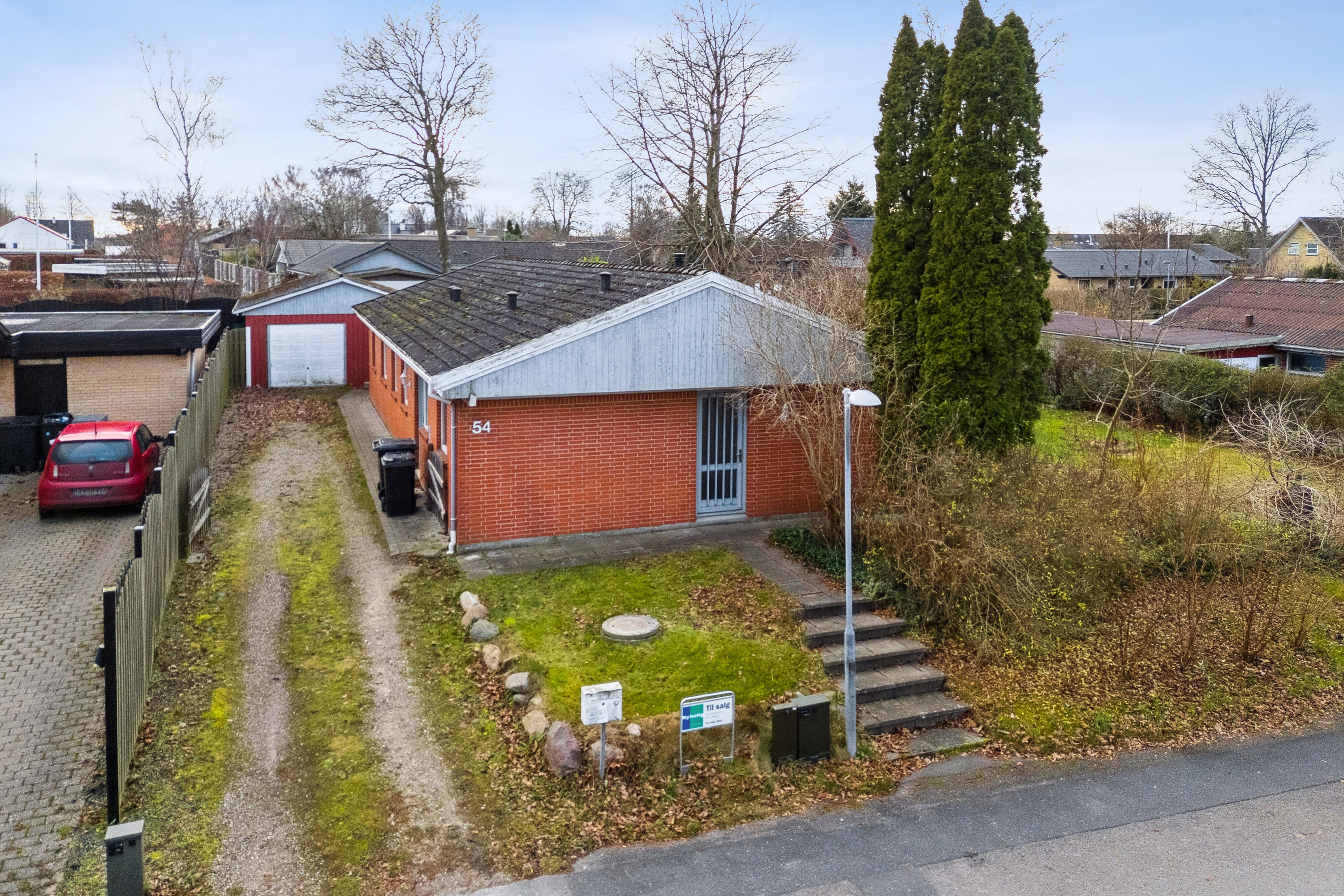 Villa: Luftfoto på Bymarken 54, 4490 Jerslev Sjælland