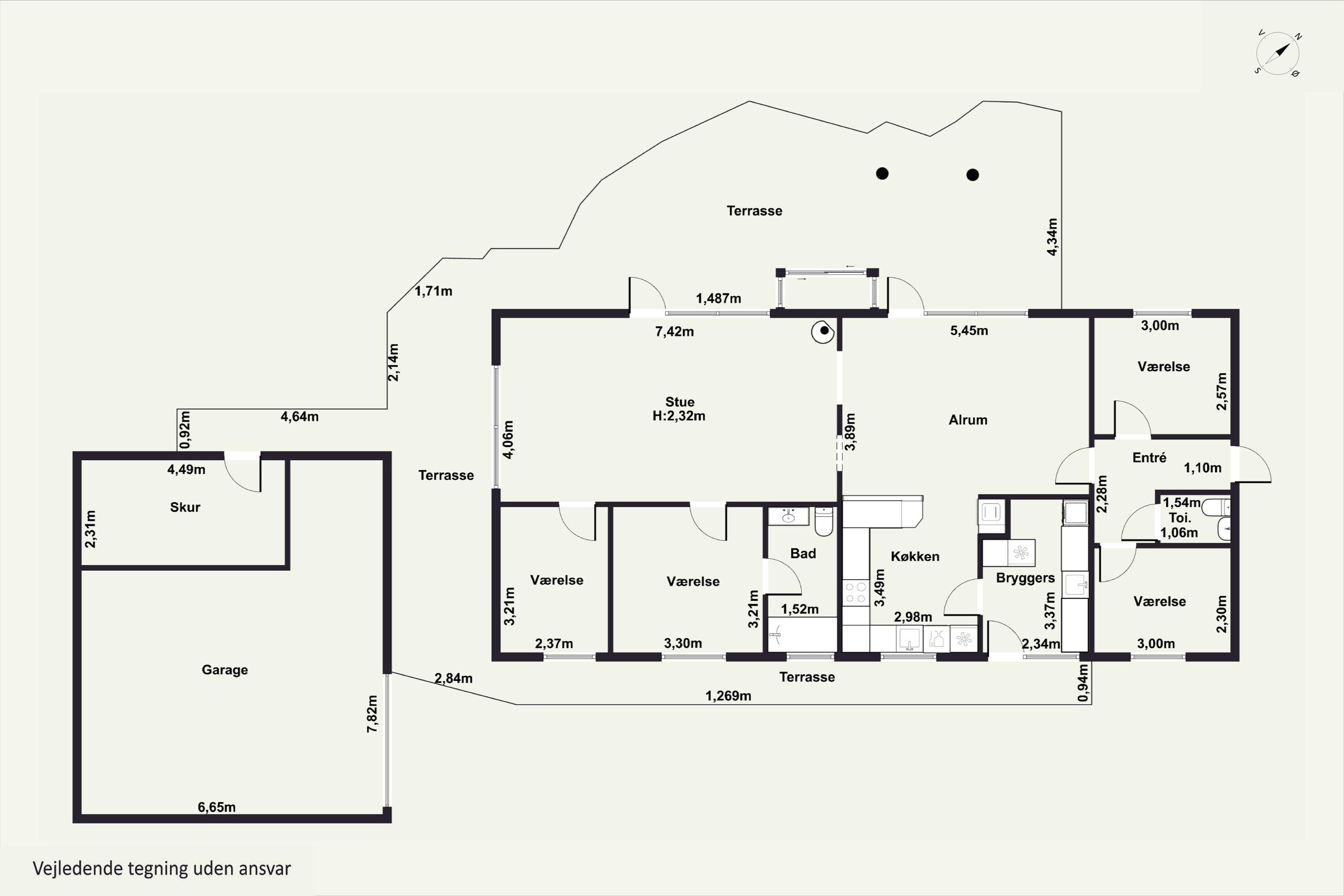 Plantegninger billede af Bymarken 54, 4490 Jerslev Sjælland