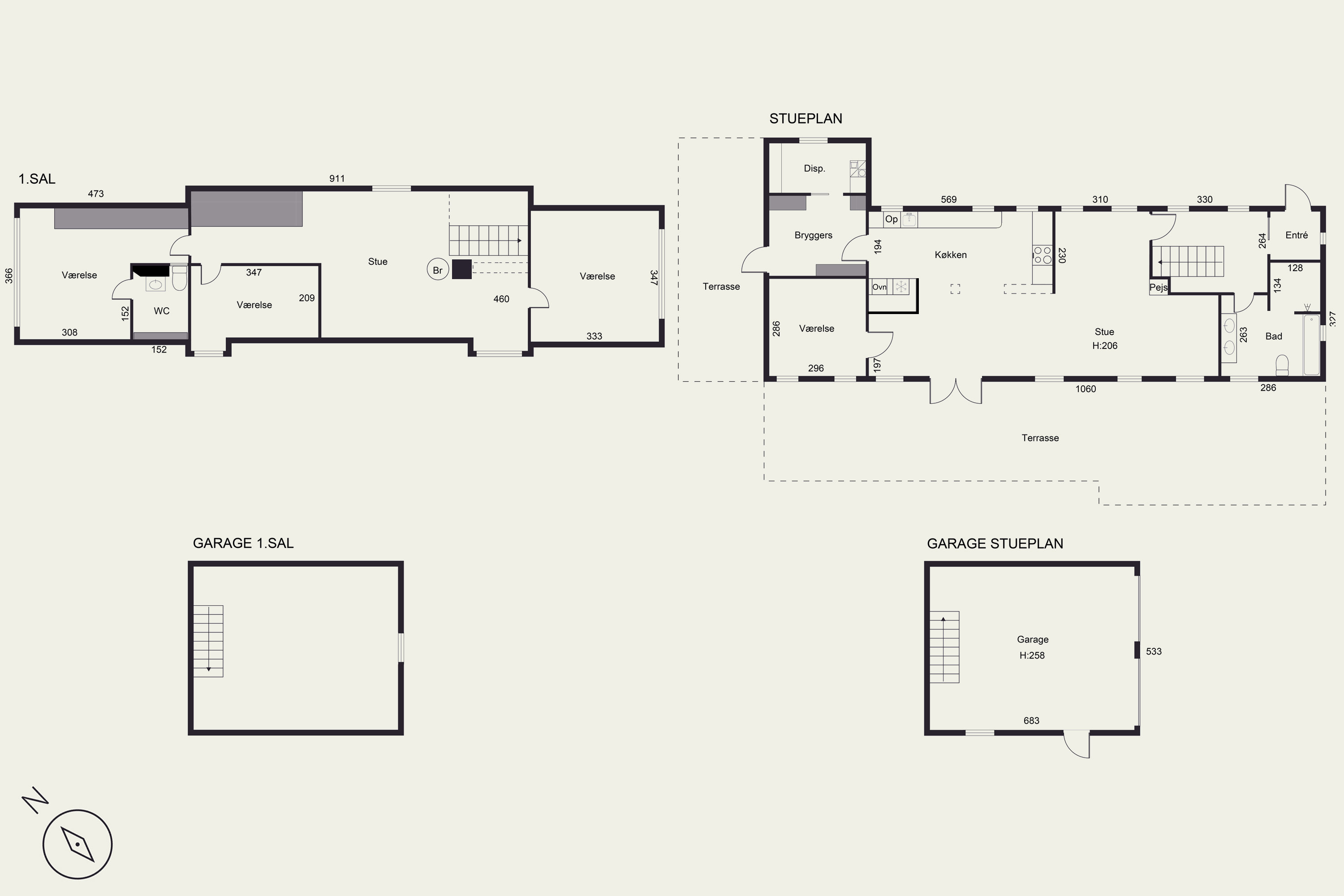 Plantegninger billede af Præstbrovej 9, Herskind, 8464 Galten