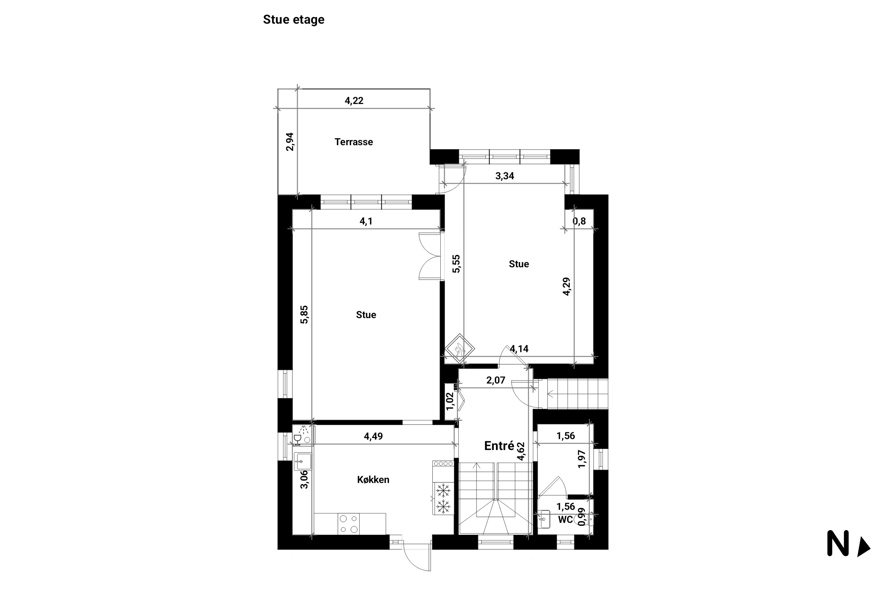 Plantegninger billede af Nybrogade 14, 4800 Nykøbing F