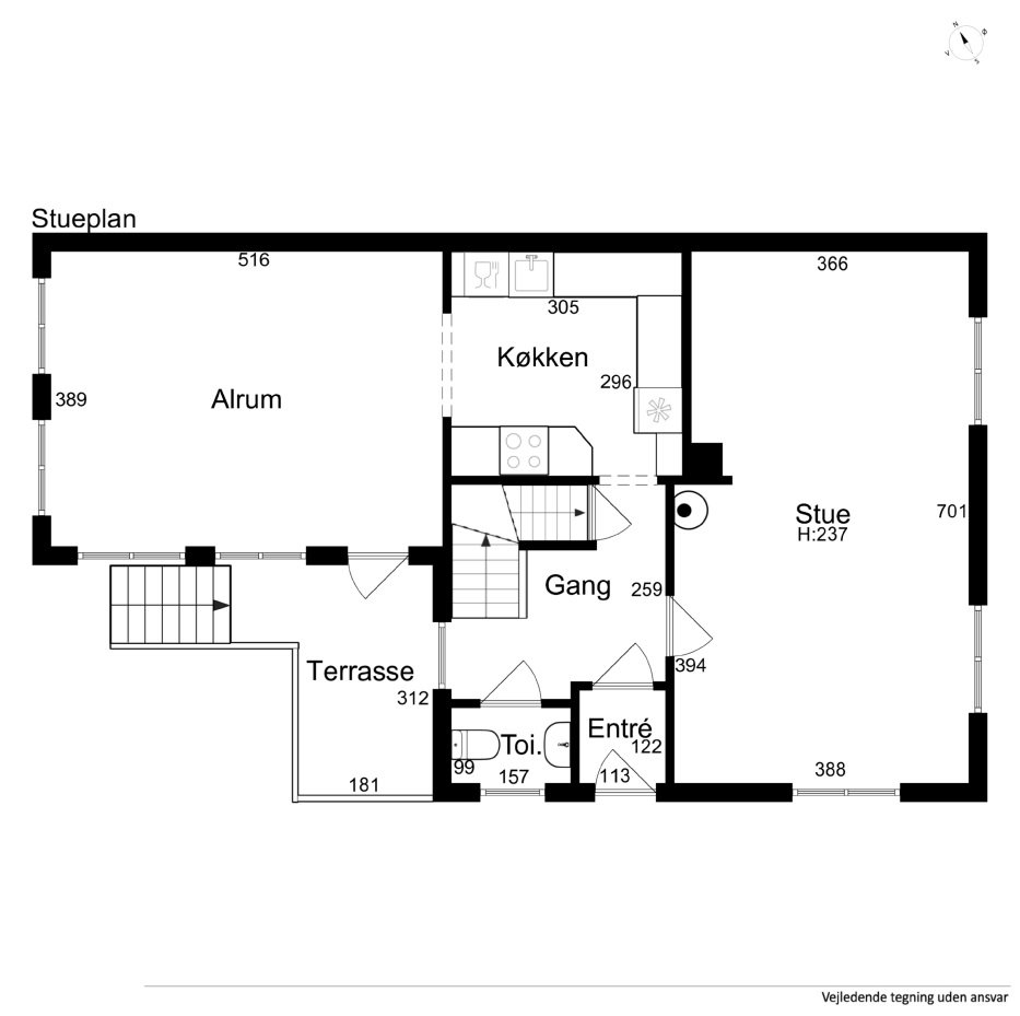 Plantegninger billede af Vodskovvej 97, 9310 Vodskov