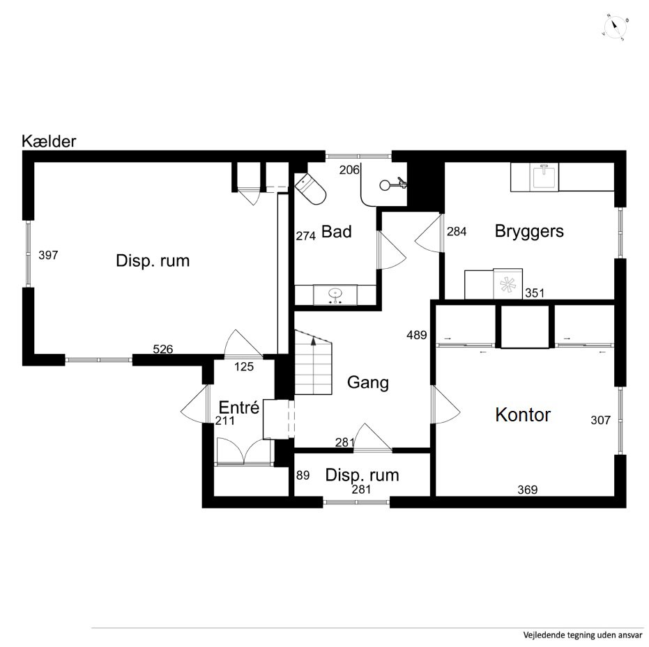 Plantegninger billede af Vodskovvej 97, 9310 Vodskov
