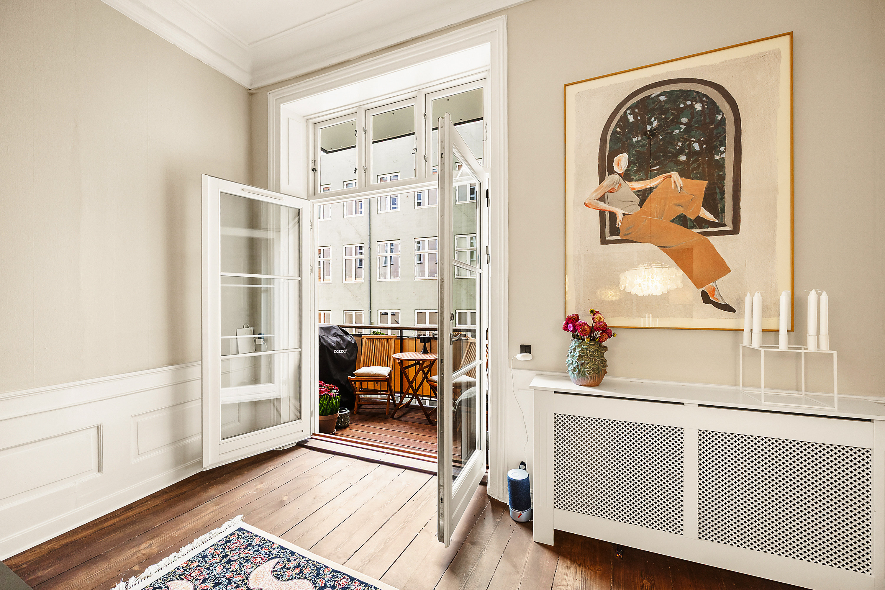 Fremhævet stue billede i fuldskærmstilstand. Billede af Nørregade 24A, 1., 1165 København K