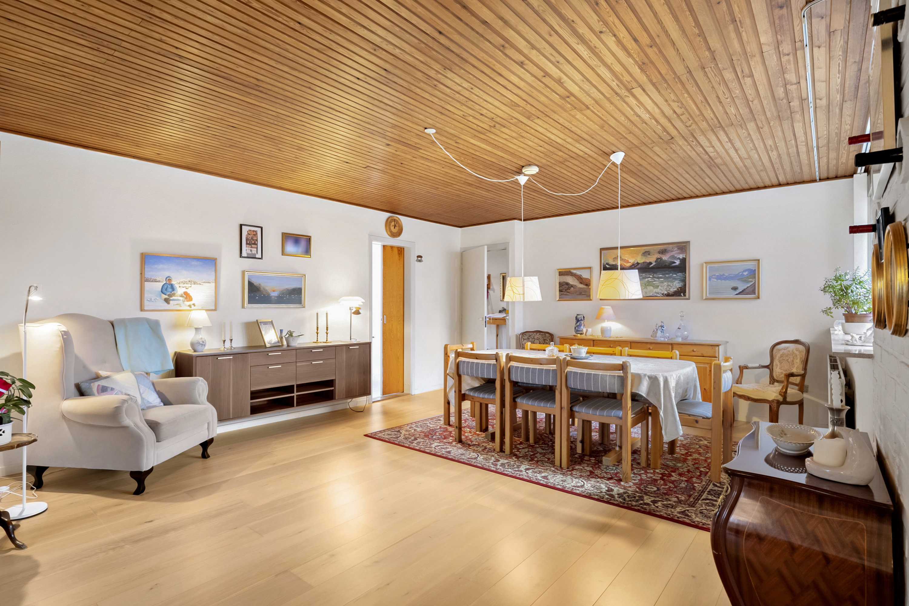 Fremhævet spisestue billede i fuldskærmstilstand. Billede af Mellemhaverne 4, Bullerup, 5320 Agedrup