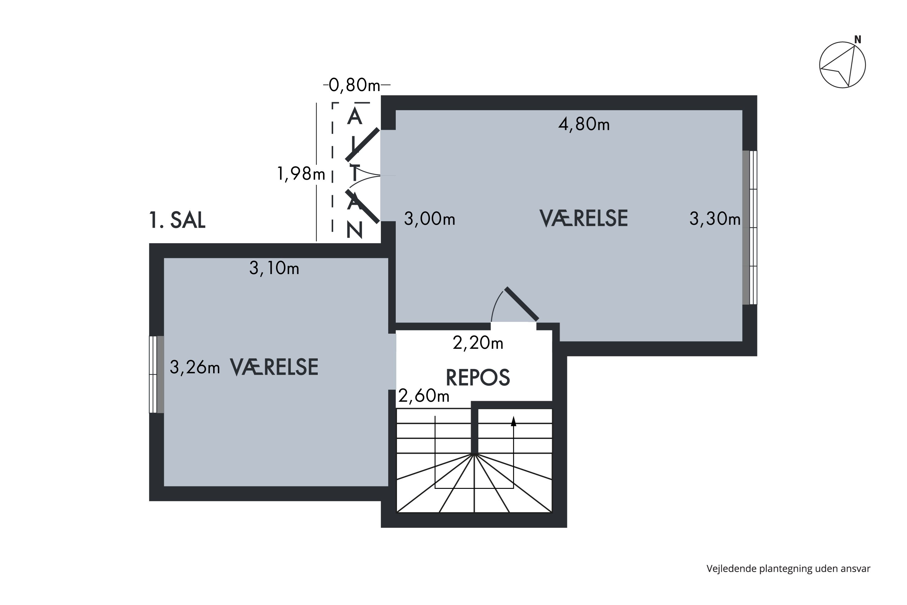 Plantegninger billede af Kirkestræde 1C, 3000 Helsingør