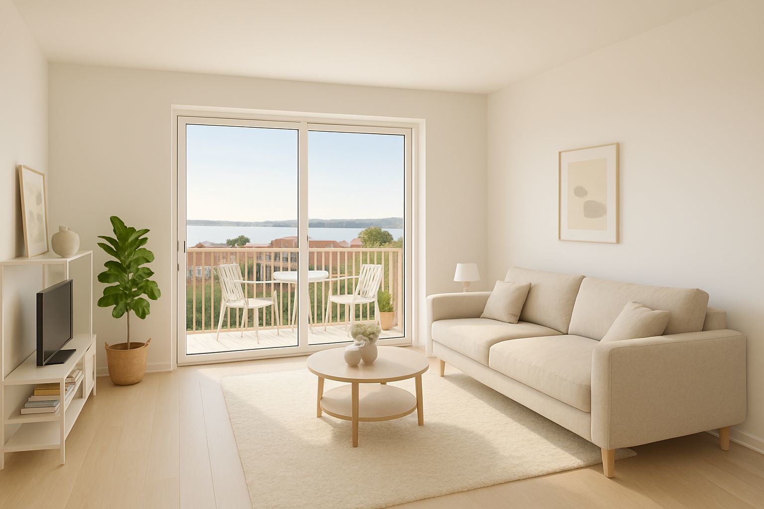 Fremhævet  billede i fuldskærmstilstand. Billede af Kystvej 1, 1. 3., 4800 Nykøbing F.