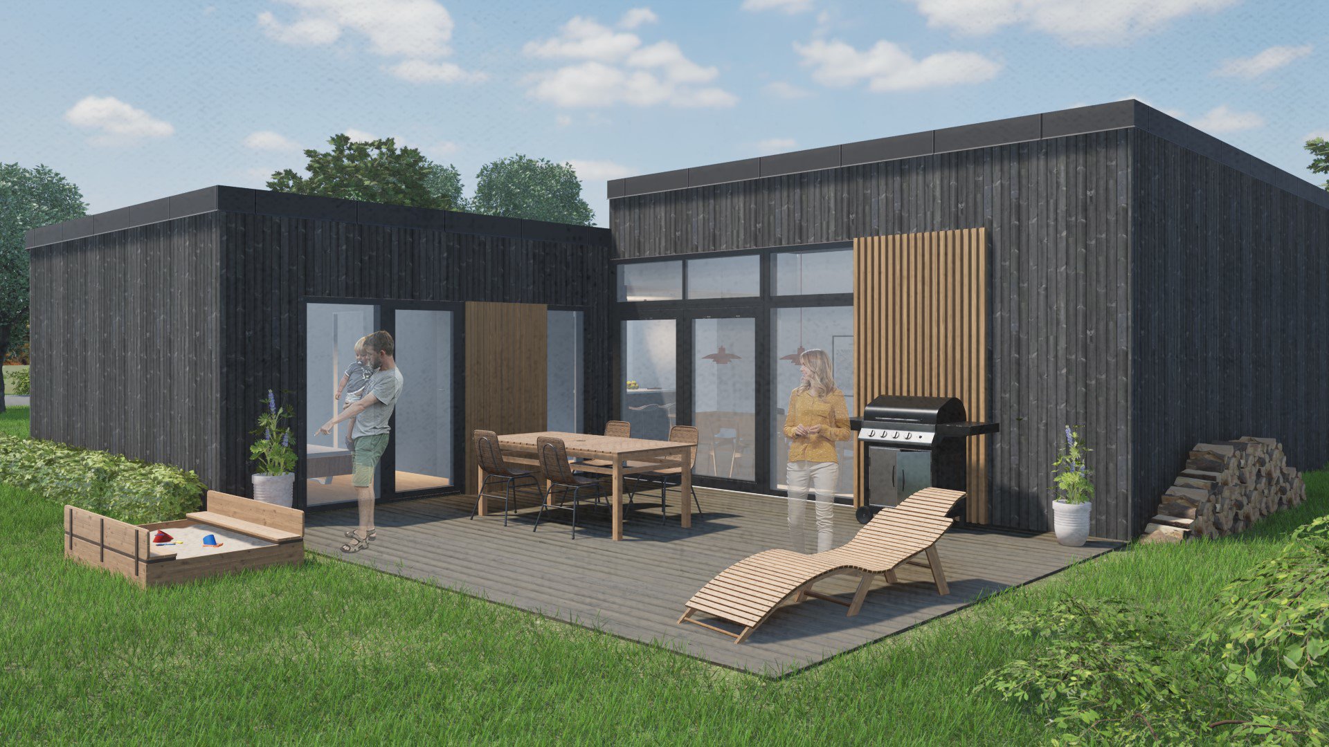 Miniaturebillede 1: baghave. Billede af Gudenåparken 25, 7160 Tørring