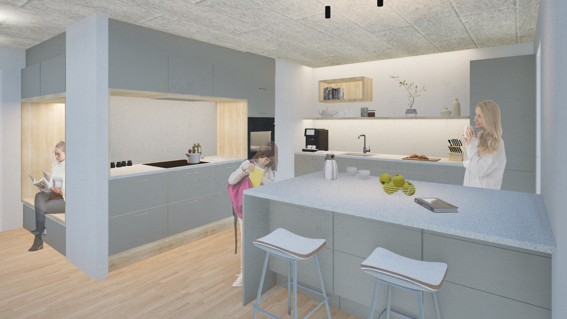 Fremhævet køkken billede i fuldskærmstilstand. Billede af Gudenåparken 25, 7160 Tørring