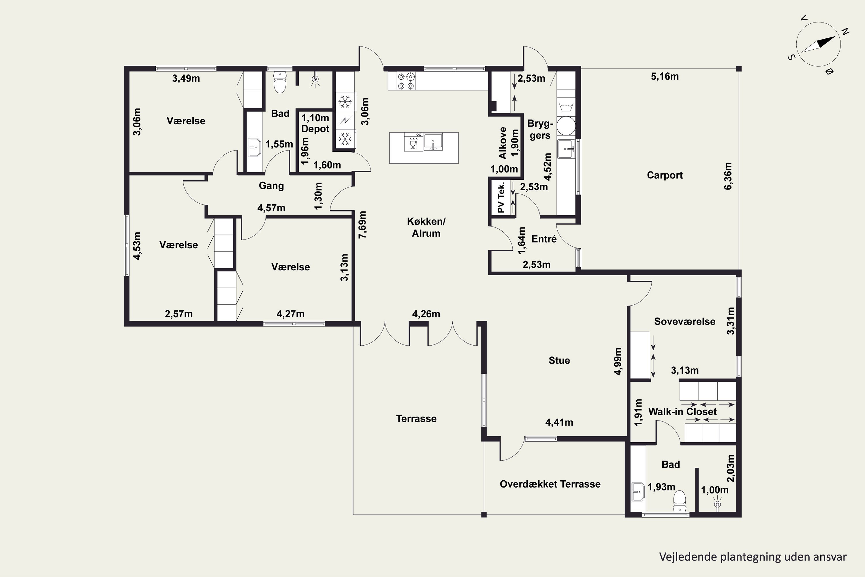 Plantegninger billede af Guldvej 15, 8920 Randers NV