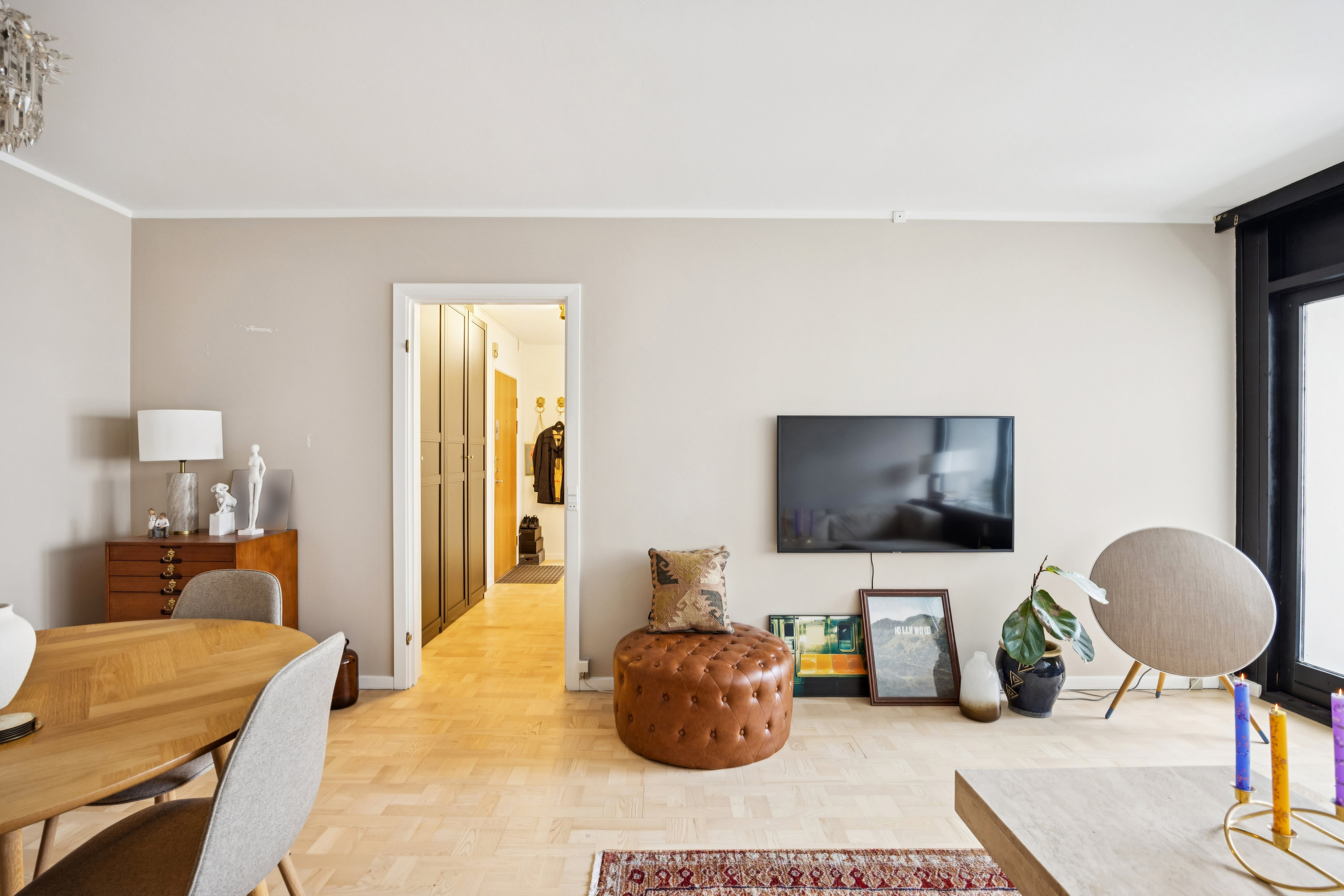 Fremhævet stue billede i fuldskærmstilstand. Billede af Nordre Fasanvej 60, 2. 21., 2000 Frederiksberg