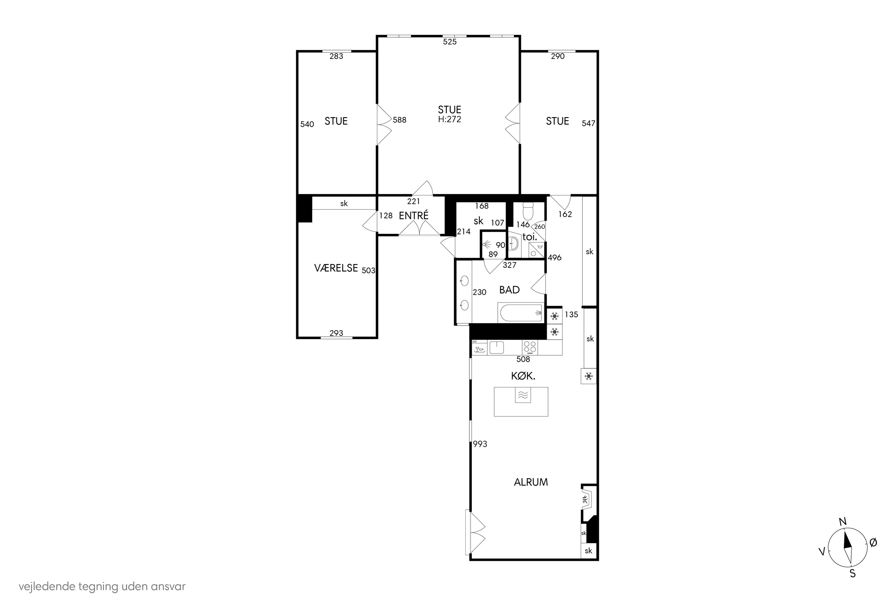 Plantegninger billede af Nyhavn 12, 3., 1051 København K