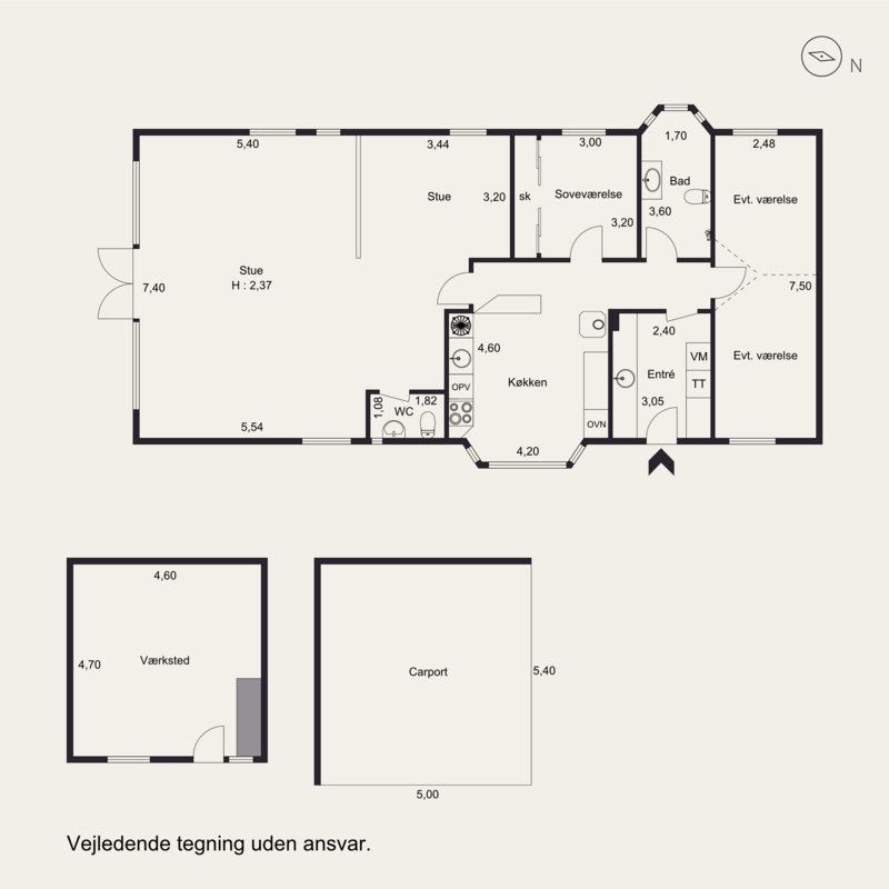 Plantegninger billede af Lindevej 5, Saksild, 8300 Odder