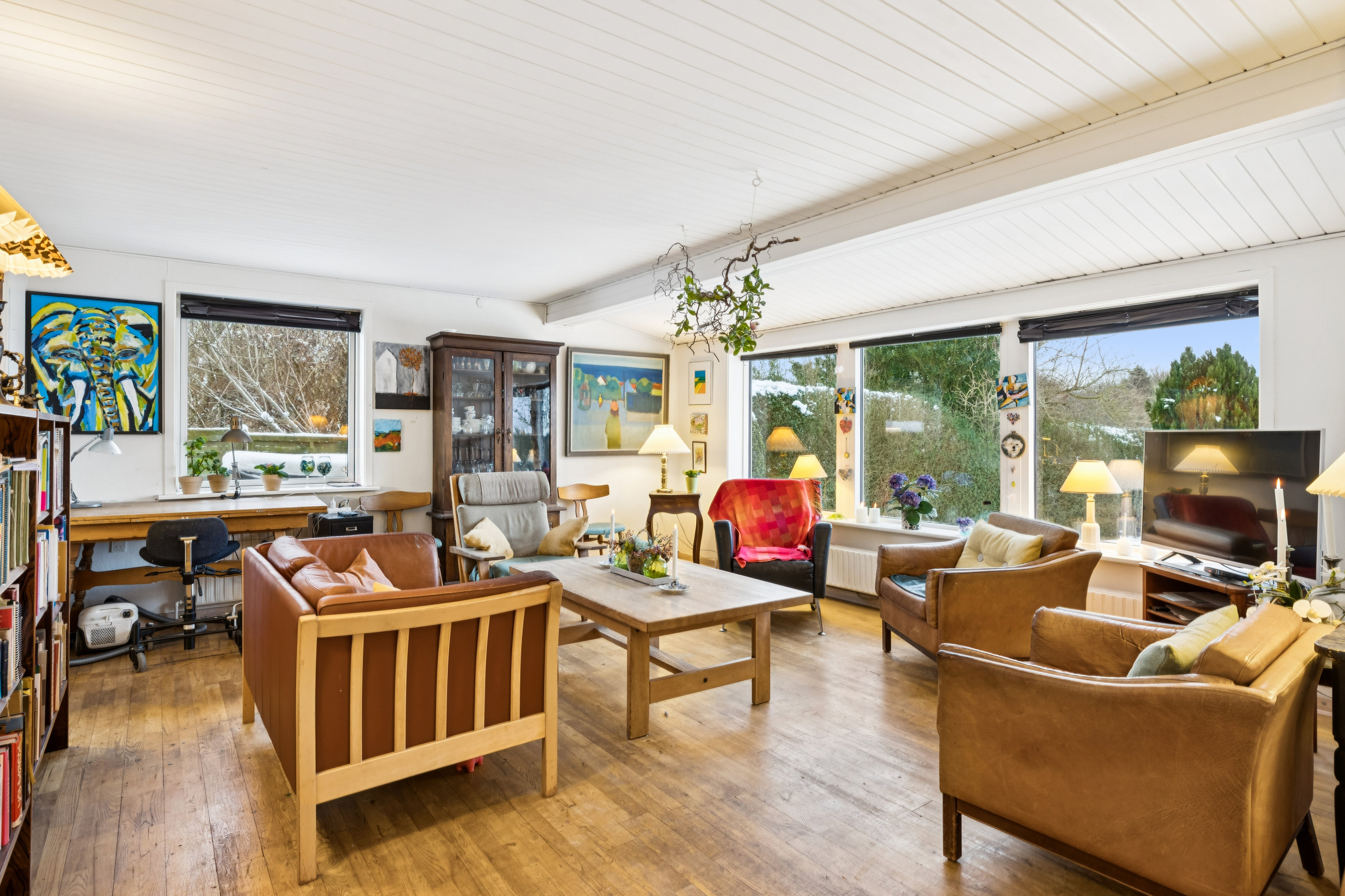 Fremhævet stue billede i fuldskærmstilstand. Billede af Gyvelbakken 1A, 8500 Grenaa