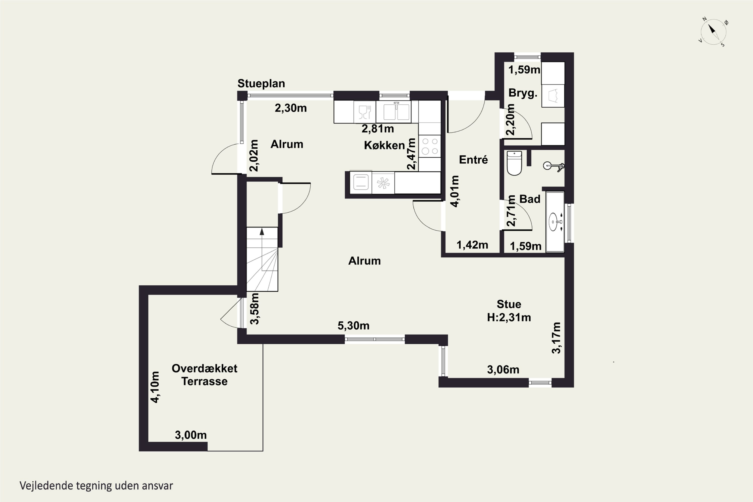 Plantegninger billede af Møllegårdsvej 51B, 8600 Silkeborg