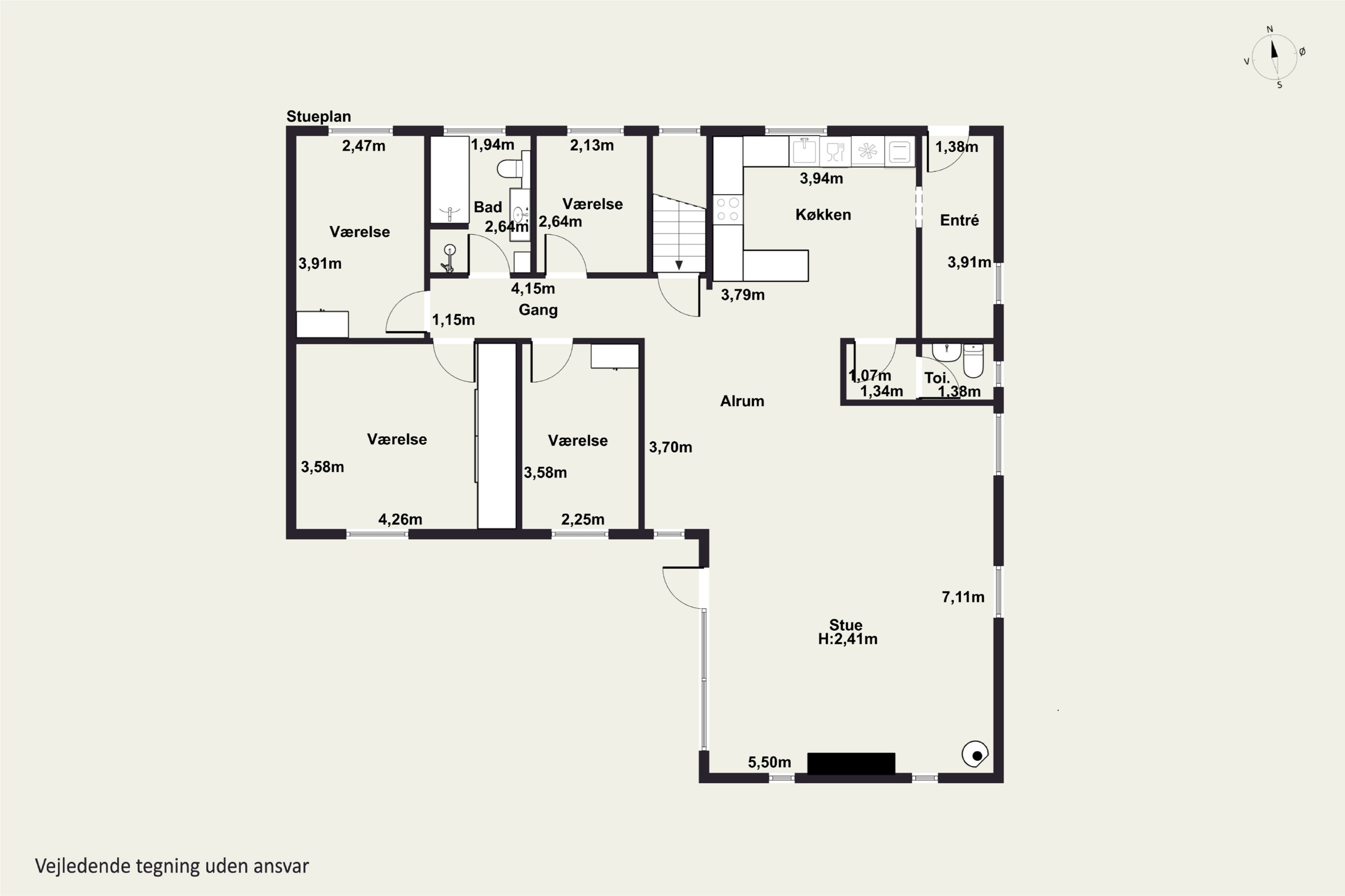 Plantegninger billede af Hyldevangen 5, 8620 Kjellerup