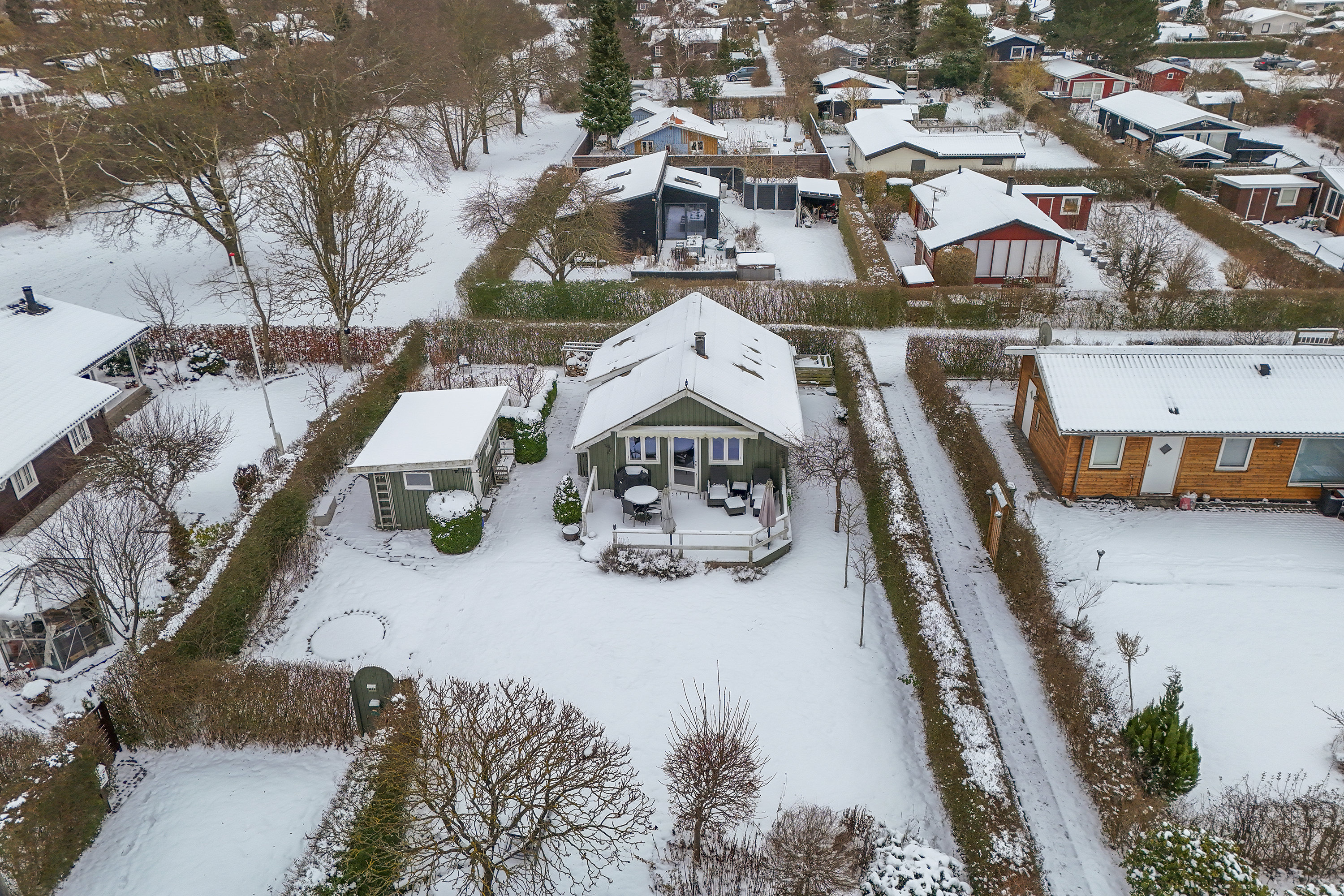 Fremhævet set fra oven billede i fuldskærmstilstand. Billede af Asynjevej 40, 2740 Skovlunde