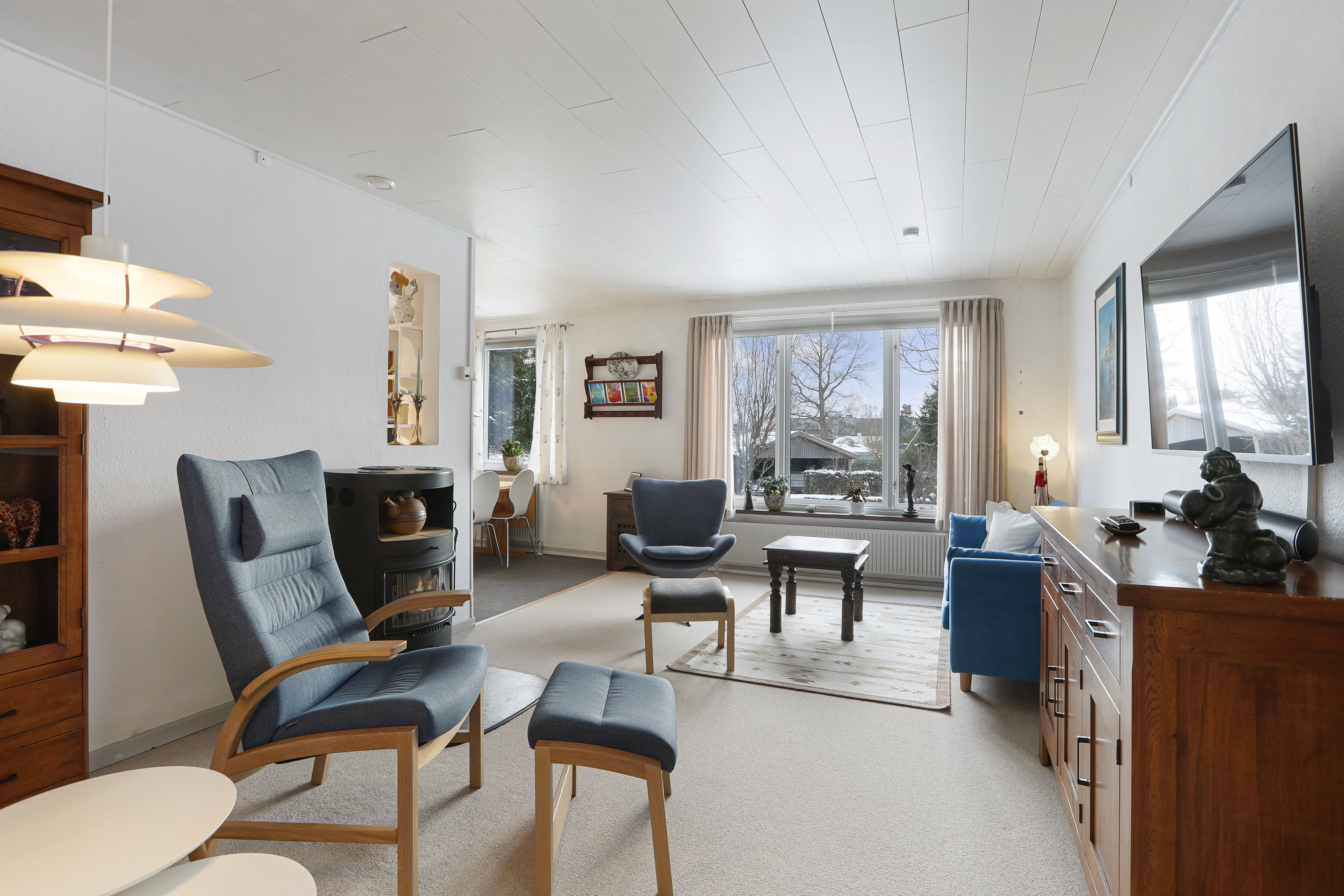 Fremhævet stue billede i fuldskærmstilstand. Billede af Marievej 24, 2740 Skovlunde