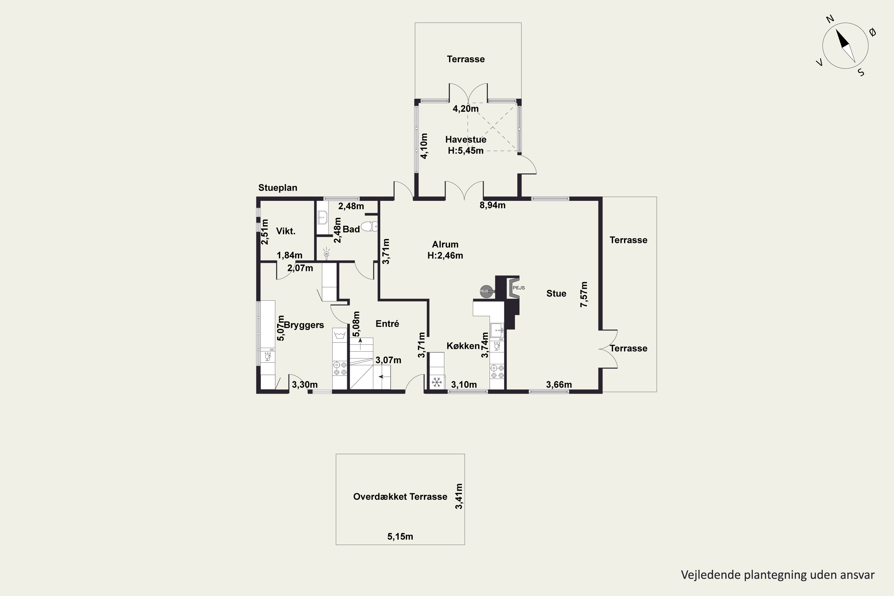 Plantegninger billede af Hevring Møllevej 28, Hevring, 8950 Ørsted
