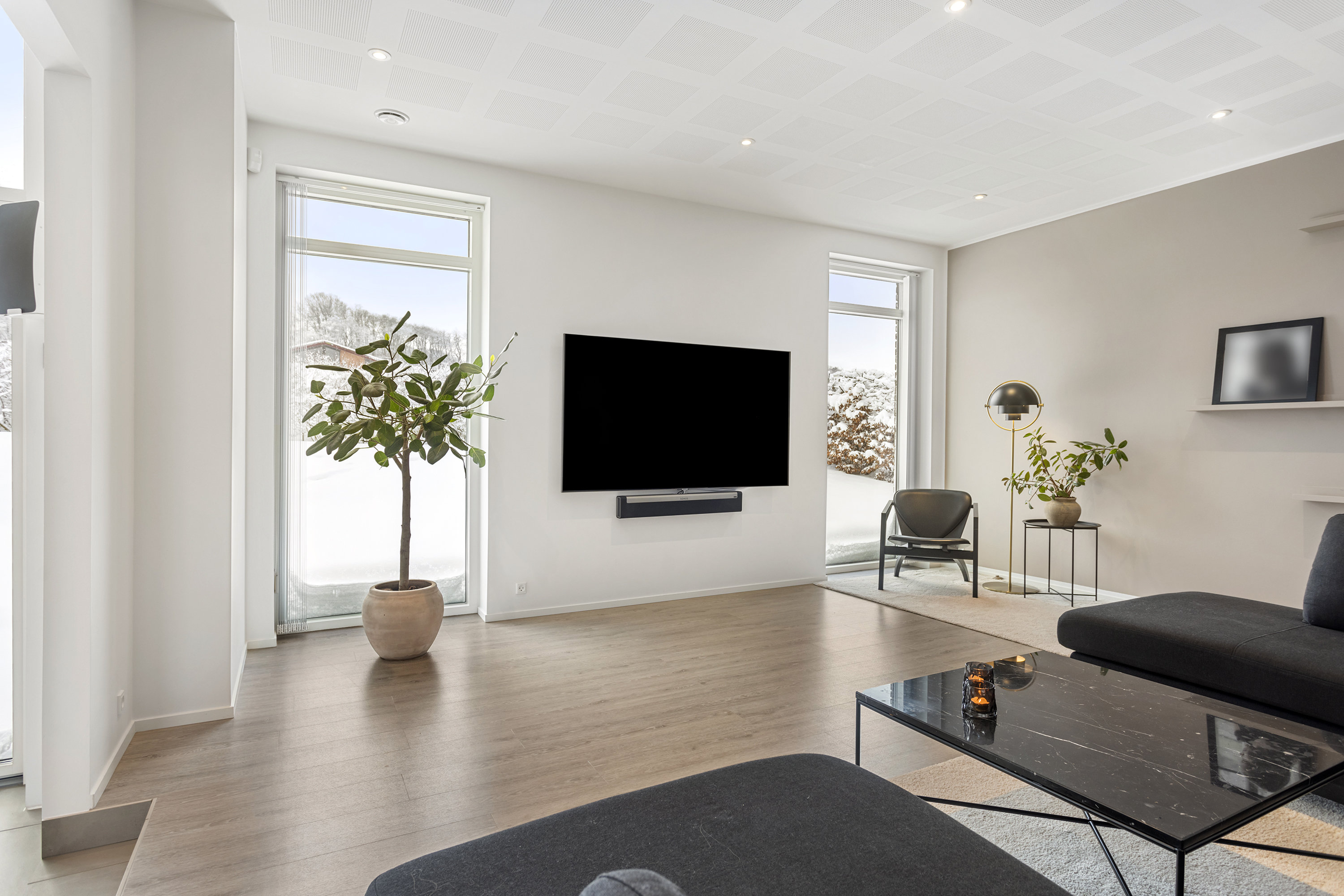 Fremhævet stue billede i fuldskærmstilstand. Billede af Vesteråsene 24, 9900 Frederikshavn