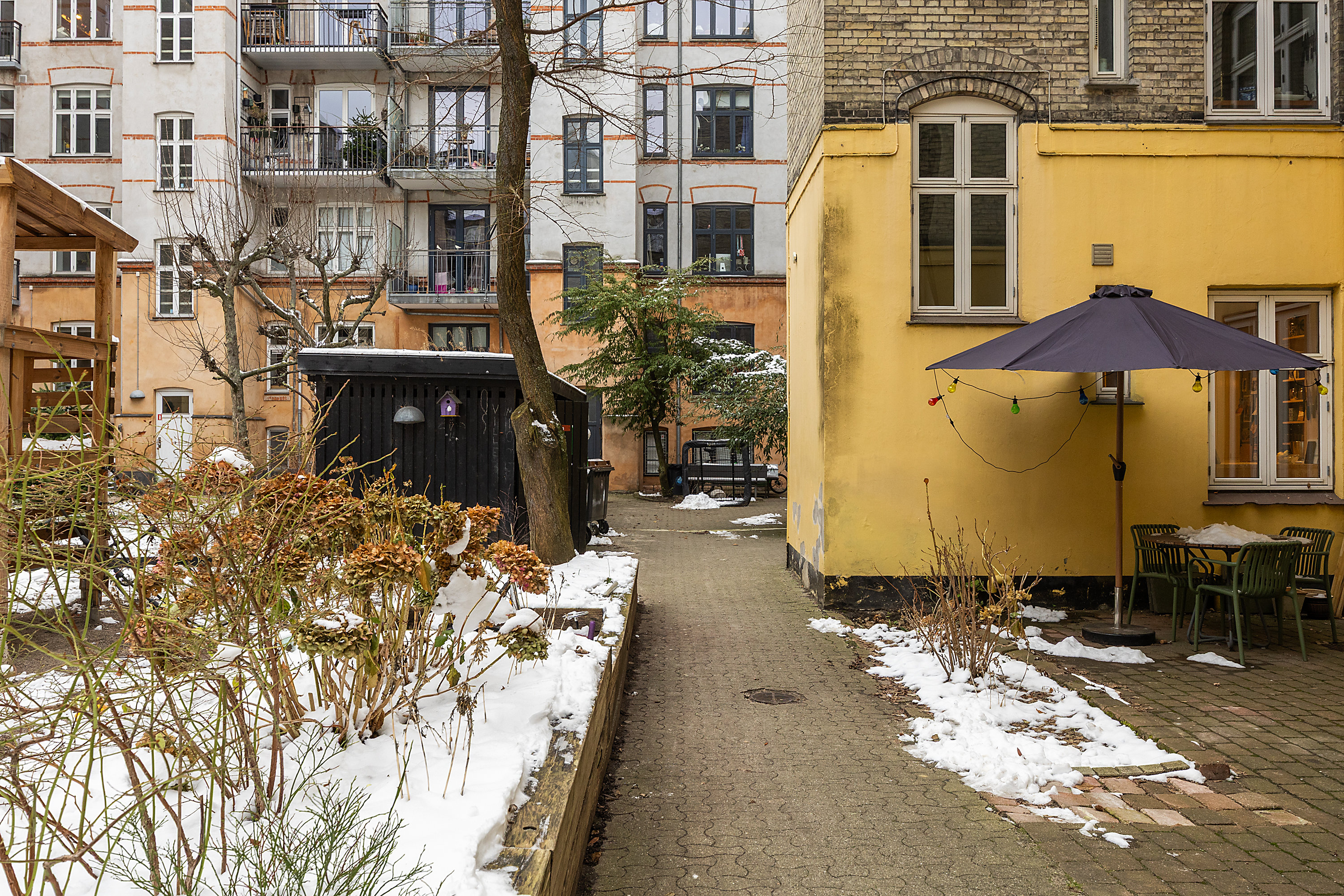 Fremhævet gårdmiljø billede i fuldskærmstilstand. Billede af Broagergade 4, st.., 1672 København V