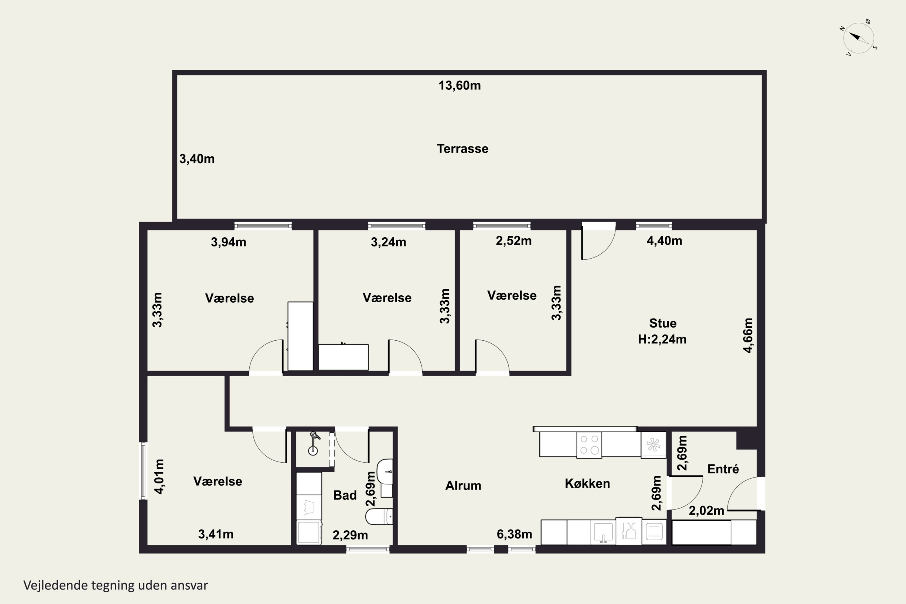 Plantegninger billede af Gl Hirtshalsvej 18B, Vidstrup, 9800 Hjørring
