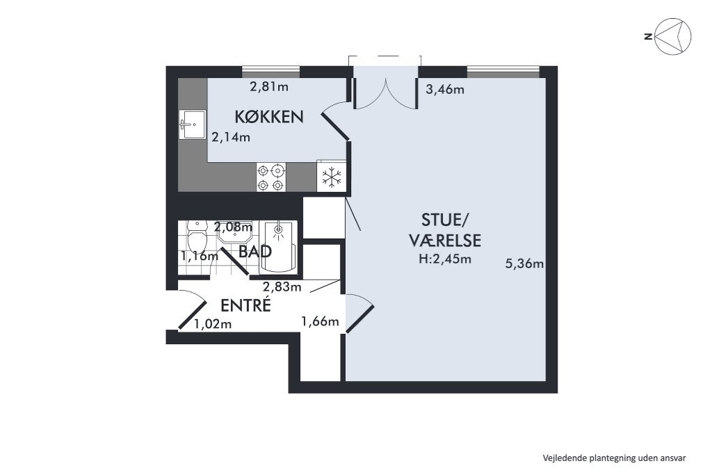 Plantegninger billede af Kongelundsvej 59B, st.. mf., 2300 København S