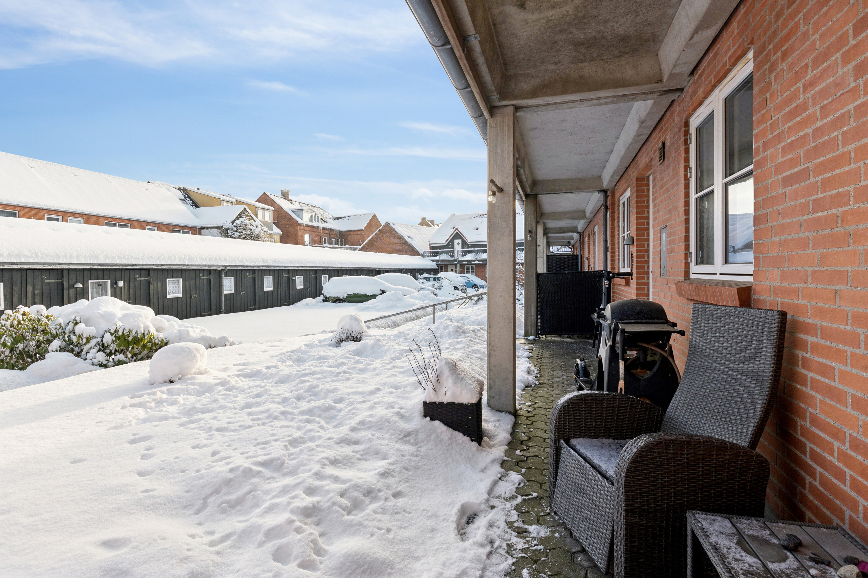 Fremhævet overdækket terrasse billede i fuldskærmstilstand. Billede af Dronningensgade 23C, 9800 Hjørring