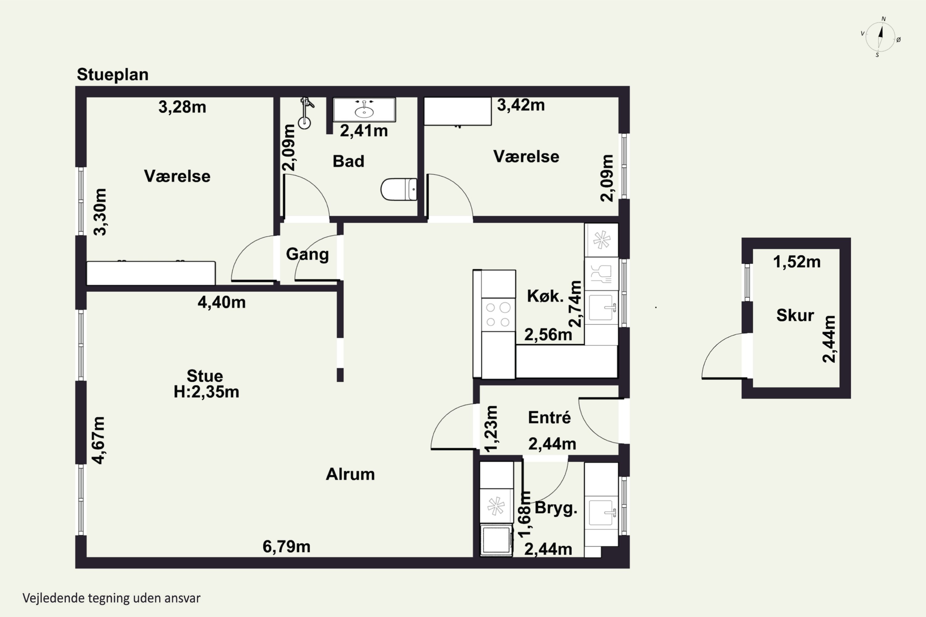 Plantegninger billede af Dronningensgade 23C, 9800 Hjørring