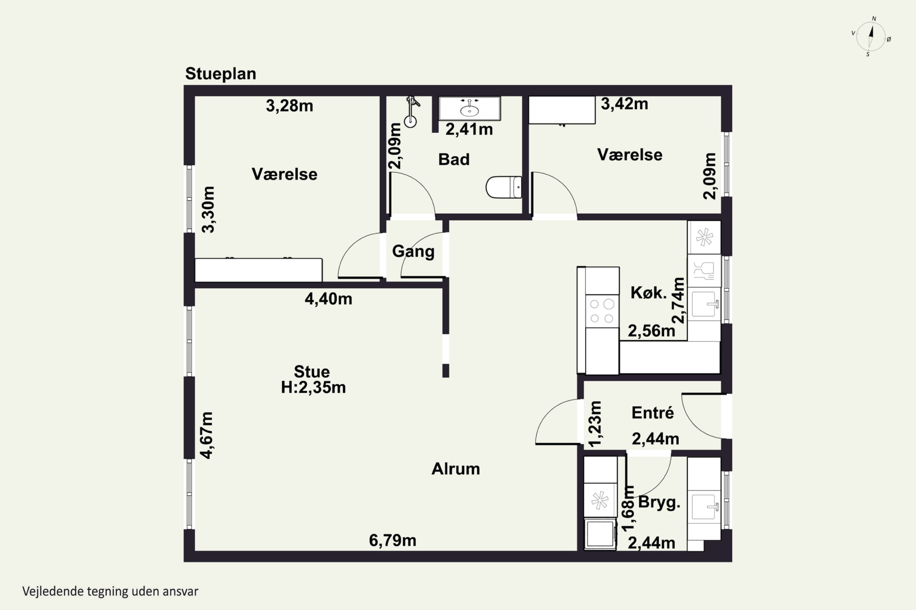 Plantegninger billede af Dronningensgade 23C, 9800 Hjørring