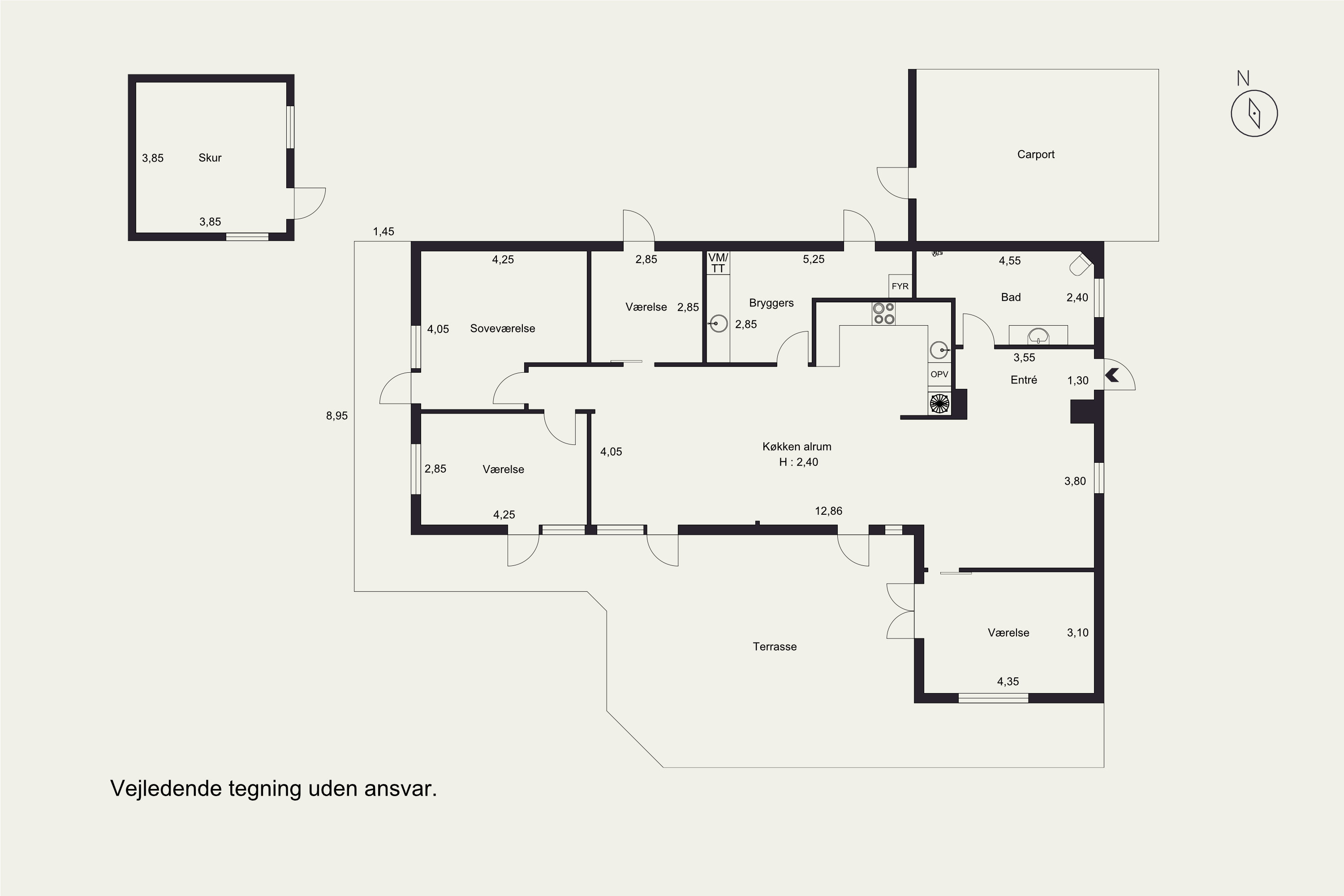 Plantegninger billede af Stakkeledet 3, 2970 Hørsholm
