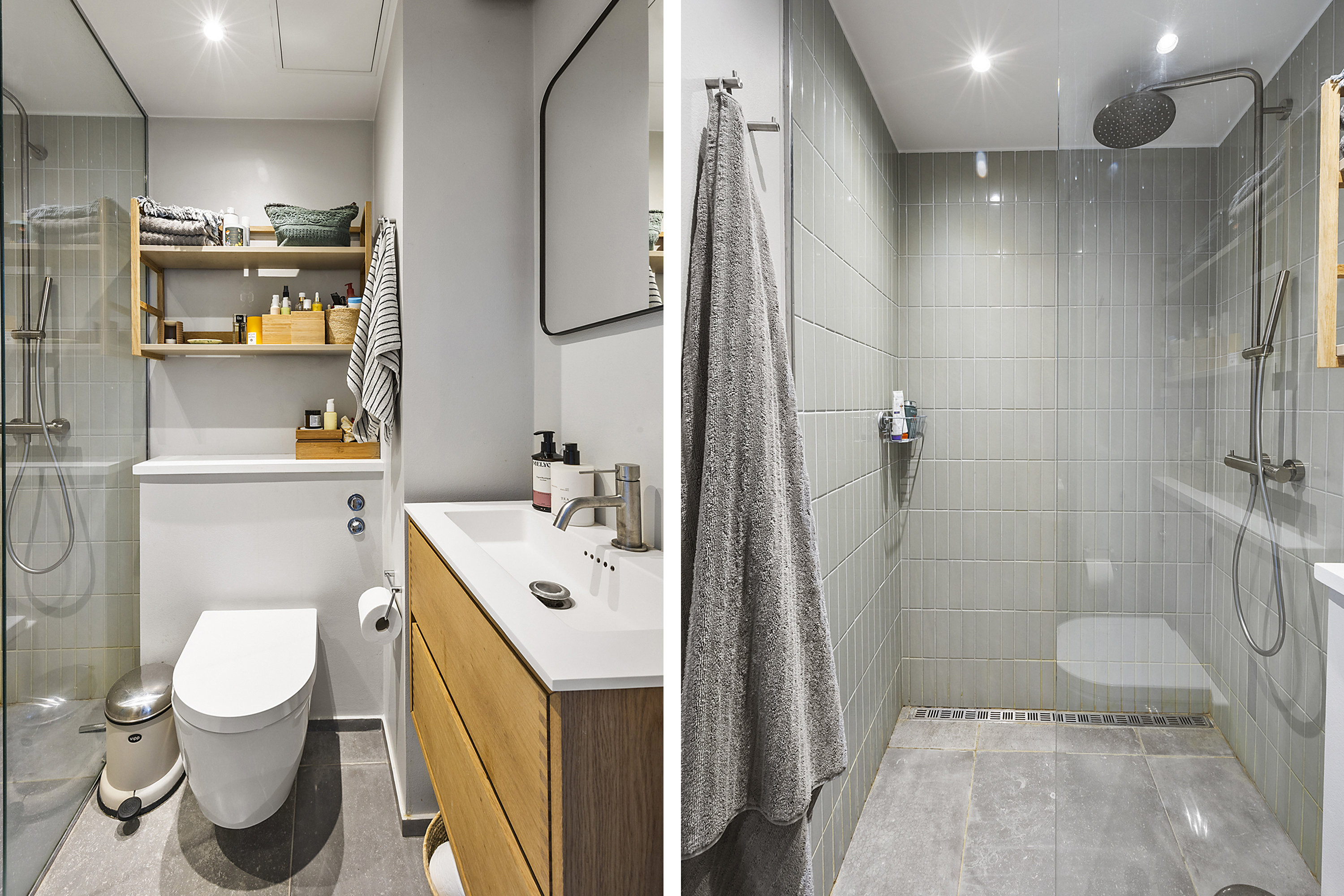 Fremhævet badeværelse billede i fuldskærmstilstand. Billede af Peblinge Dossering 20, 3. tv., 2200 København N