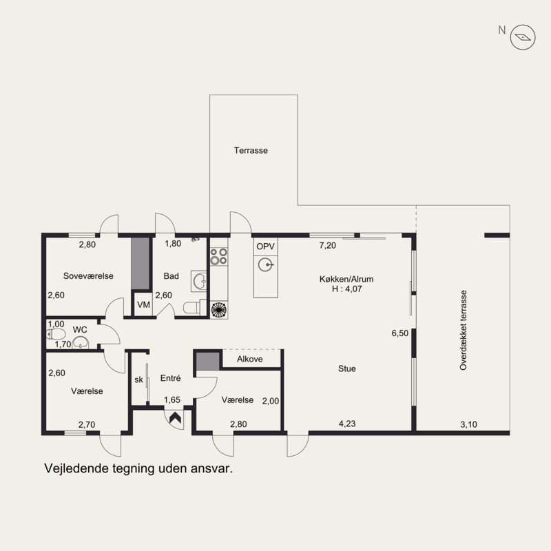 Plantegninger billede af Kystvejen 102, Rude Strand, 8300 Odder