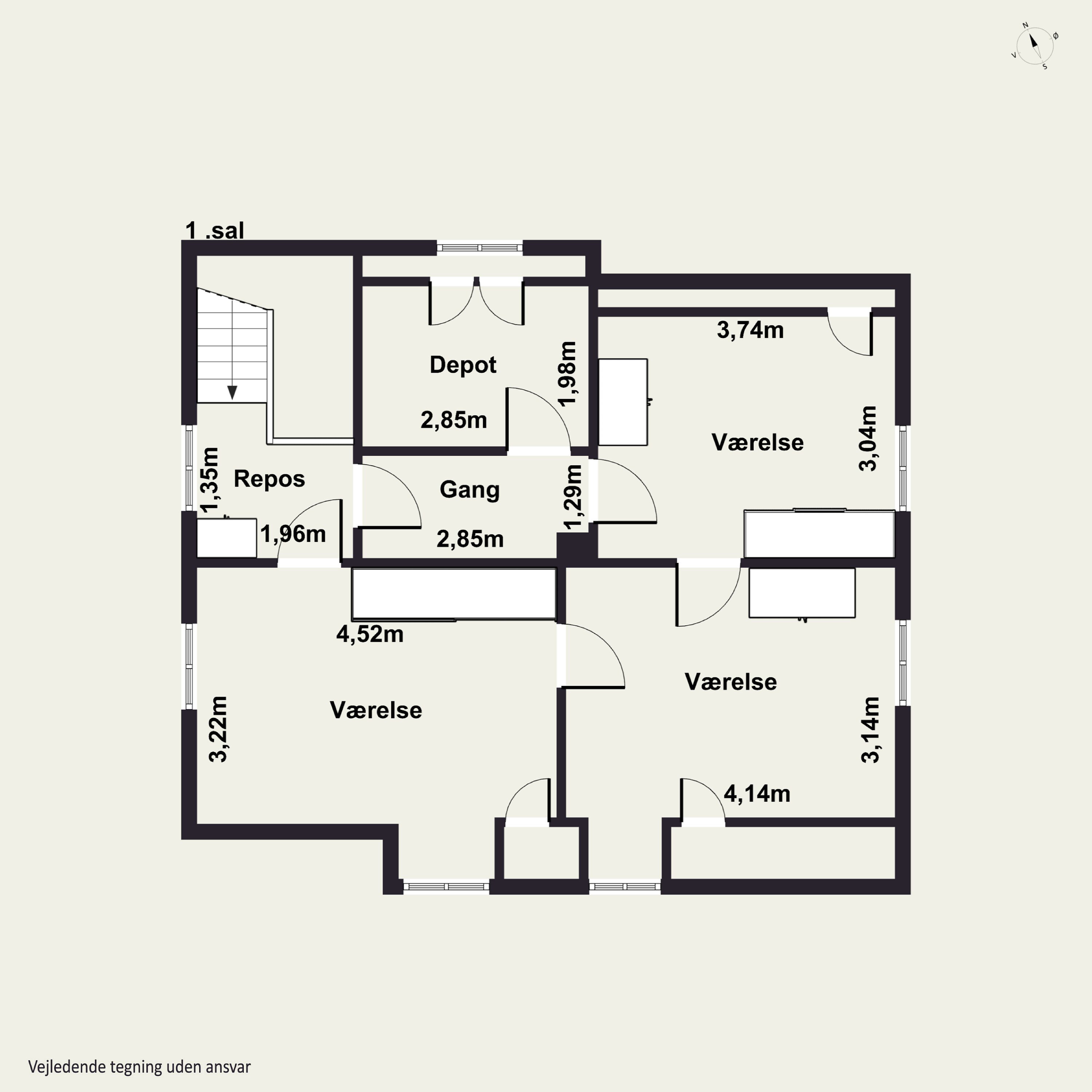 Plantegninger billede af Nymarksvej 22, 5800 Nyborg