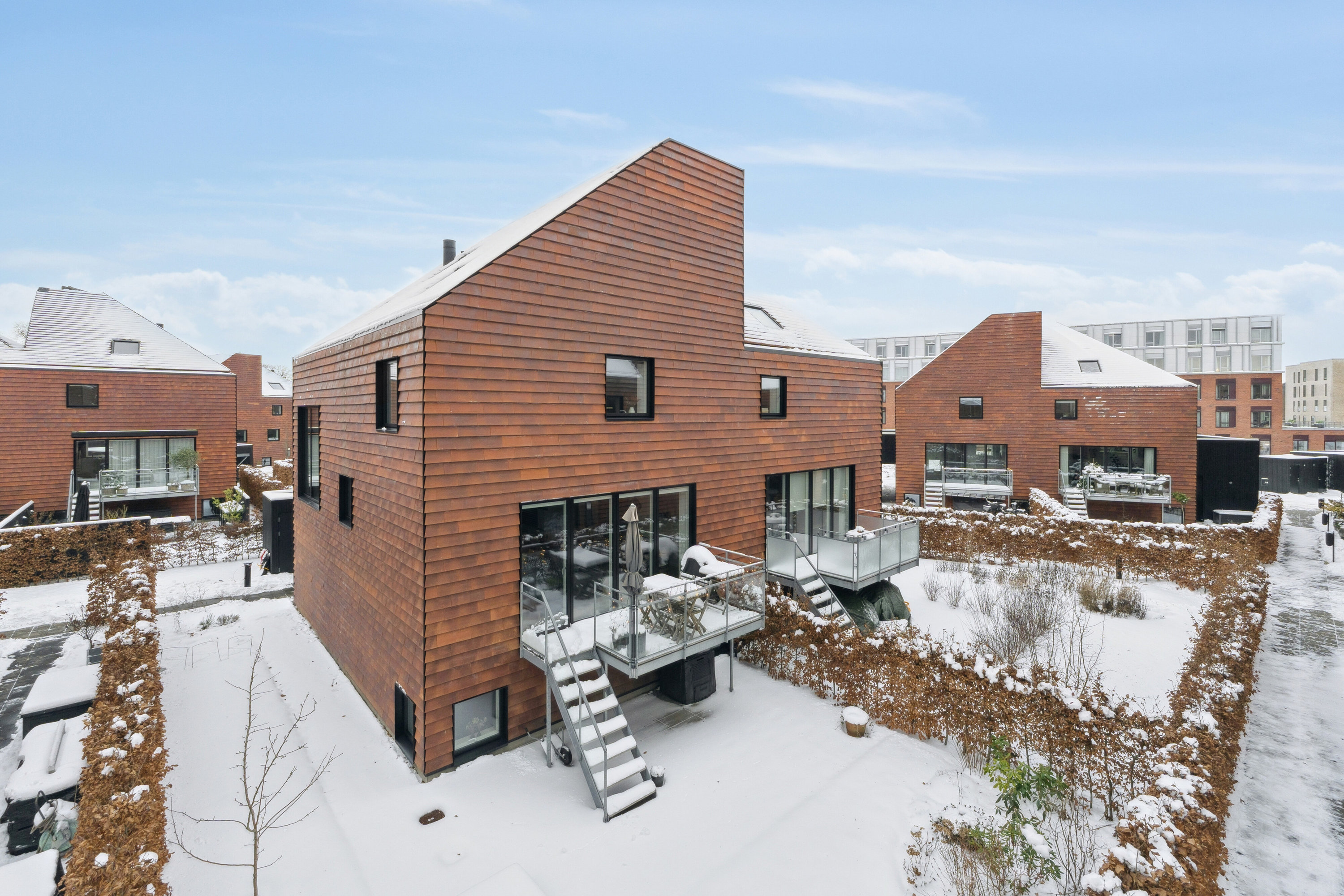 Fremhævet luftfoto billede i fuldskærmstilstand. Billede af Thors Have 38, 8600 Silkeborg