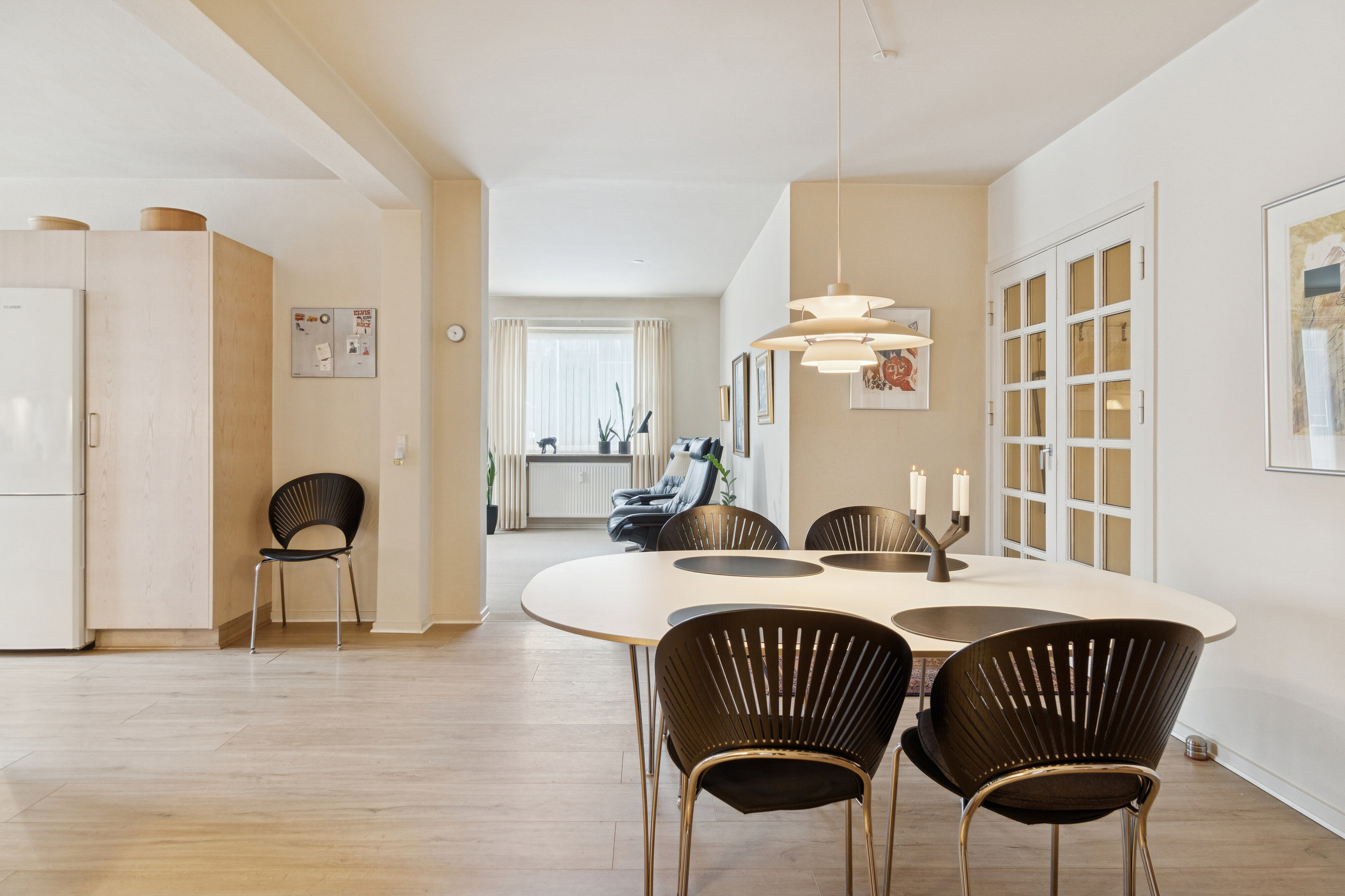 Fremhævet spisestue billede i fuldskærmstilstand. Billede af Strøget 28, 1. tv., 7430 Ikast