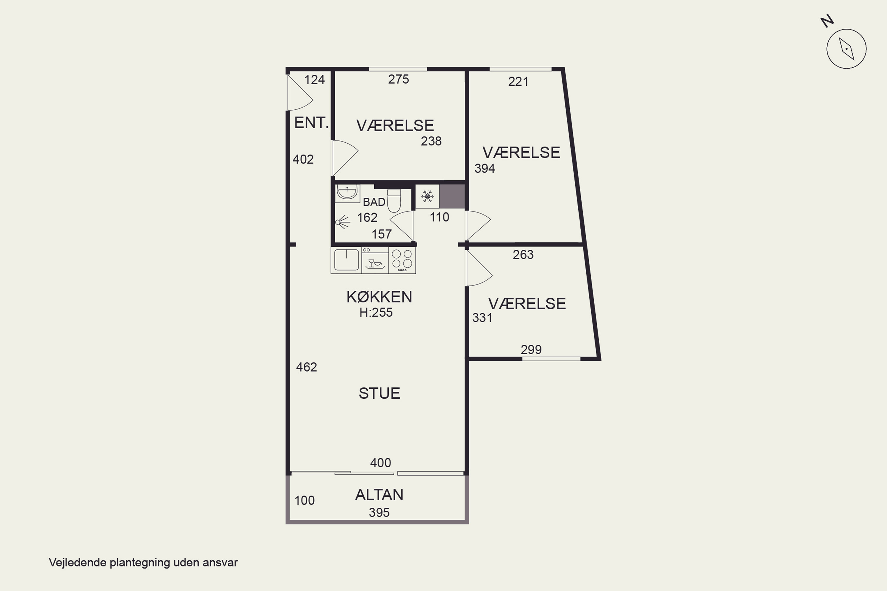 Plantegninger billede af Tagensvej 47, 3. 24., 2200 København N