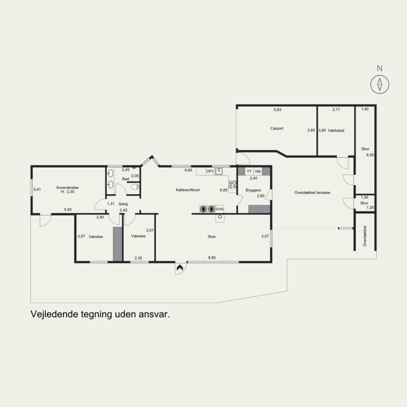 Plantegninger billede af Kokhaven 28, Genner, 6230 Rødekro